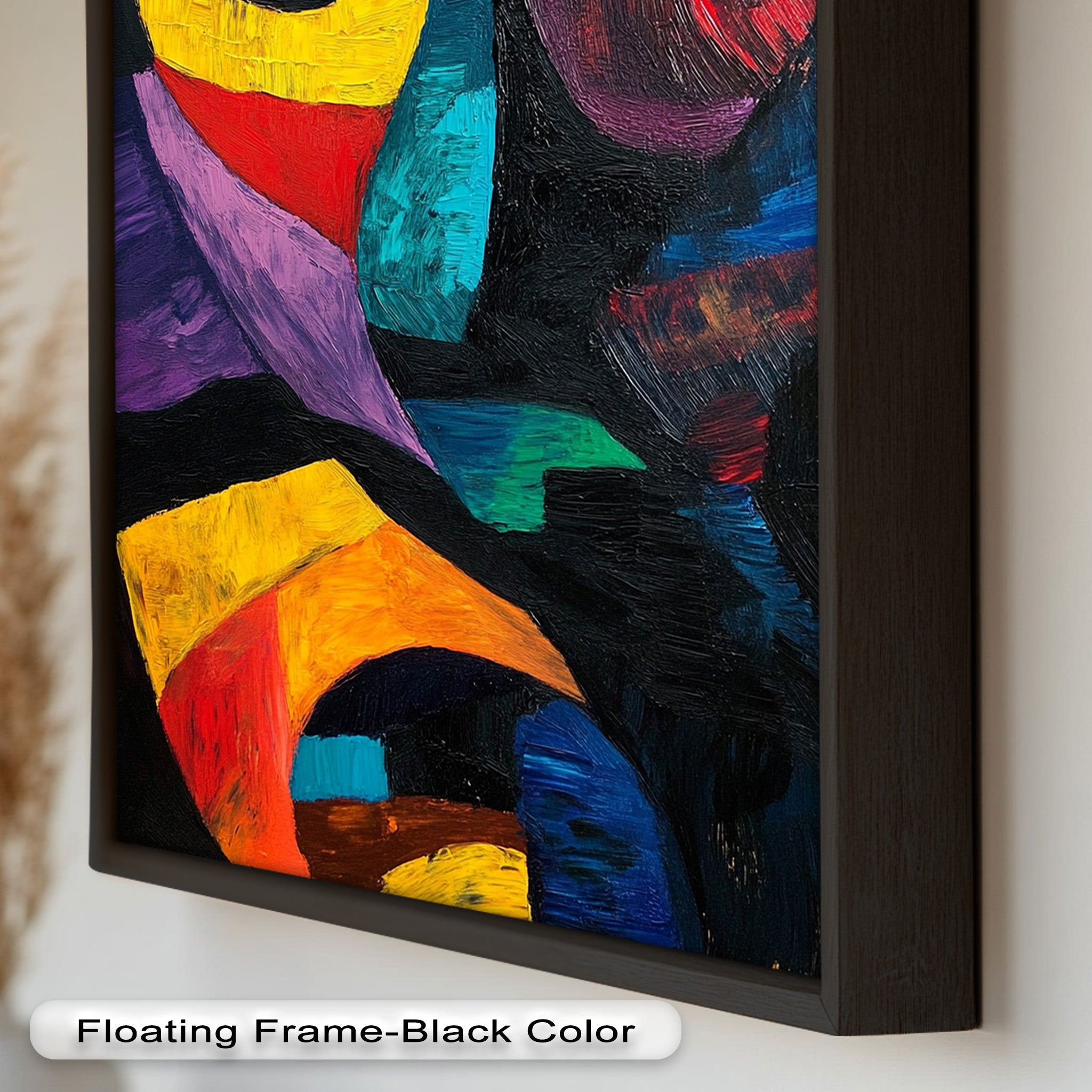 Abstract Eye Expression Fauvism Oil Painting - Modern Wall Art for Living Room, Bedroom & Office Decor