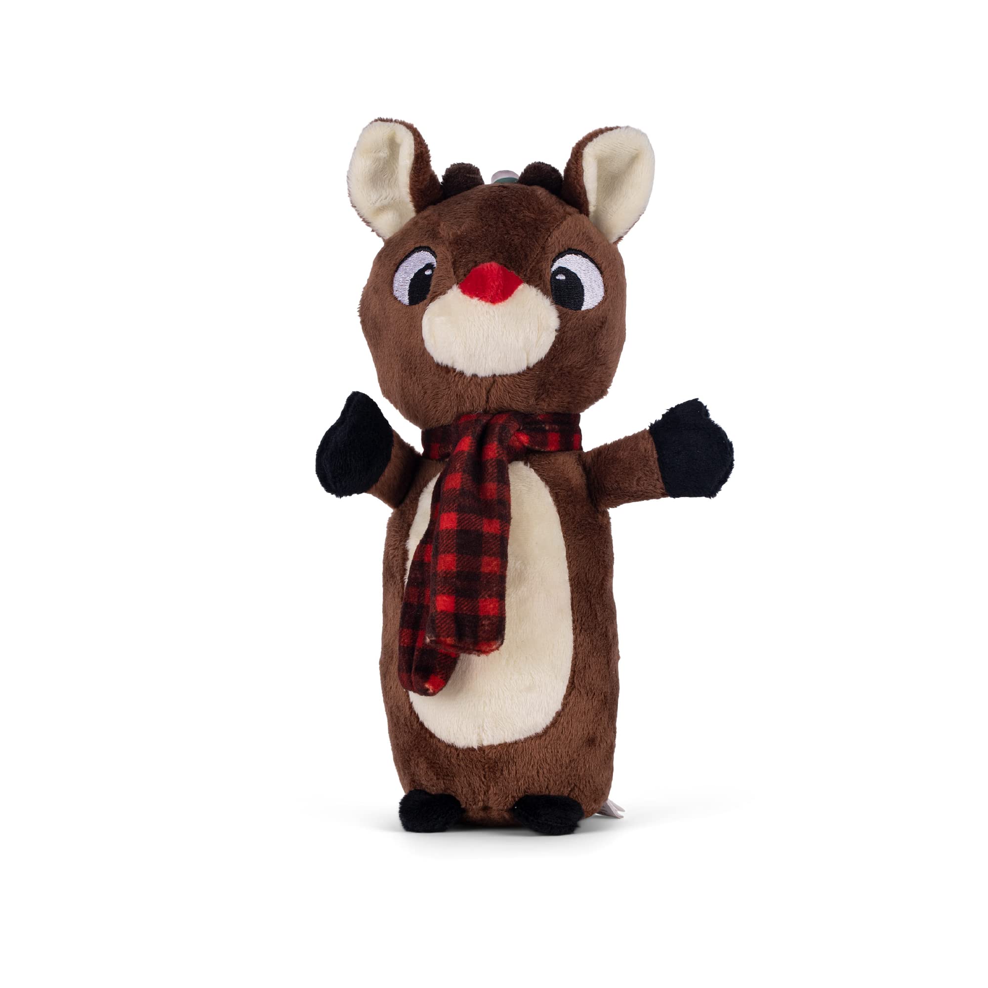 Rudolph The Red-Nosed Reindeer Plush Dog Toy - Soft & Durable Chew Toy for Pets - Christmas Holiday Gift for Dogs - Perfect for Playtime, Training & Festive Fun
