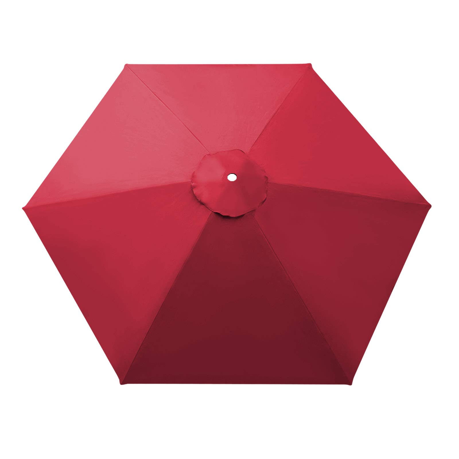 BenefitUSA 9ft 8-Rib Patio Umbrella Replacement Canopy Cover - Burgundy Red for Outdoor Dining, Poolside Lounging & Garden Shade
