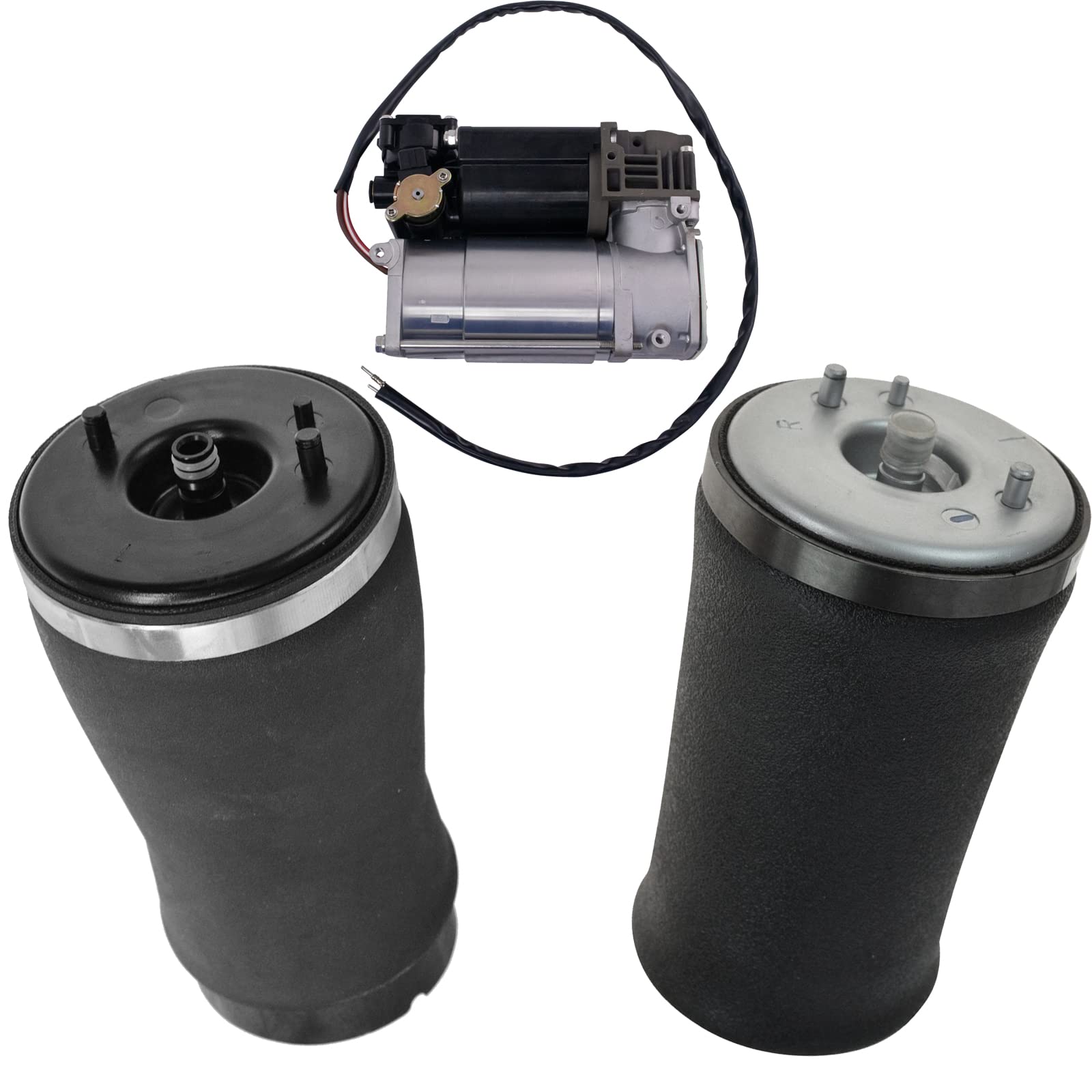 TRQ Rear Air Suspension Kit - Air Ride Suspension Compressor & Air Spring for 2000-2006 BMW X5 - Perfect for Off-Roading & Smooth Ride Comfort