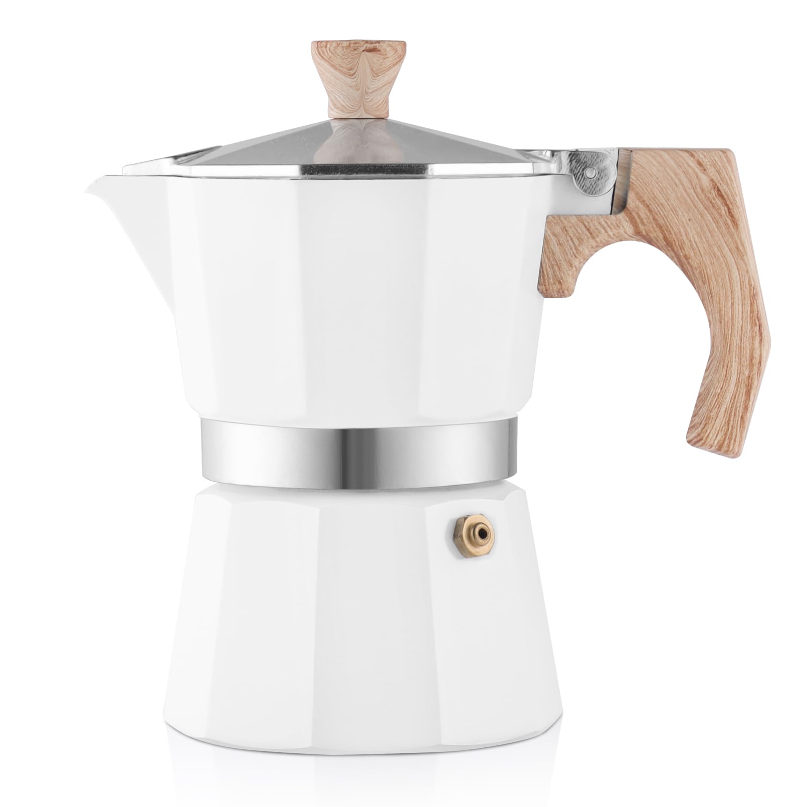 Stovetop Espresso Maker - 3 Cup Moka Pot for Cuban & Italian Coffee - Stainless Steel Stove Top Coffee Maker for Home & Office Use - Perfect for Espresso, Latte & Cappuccino