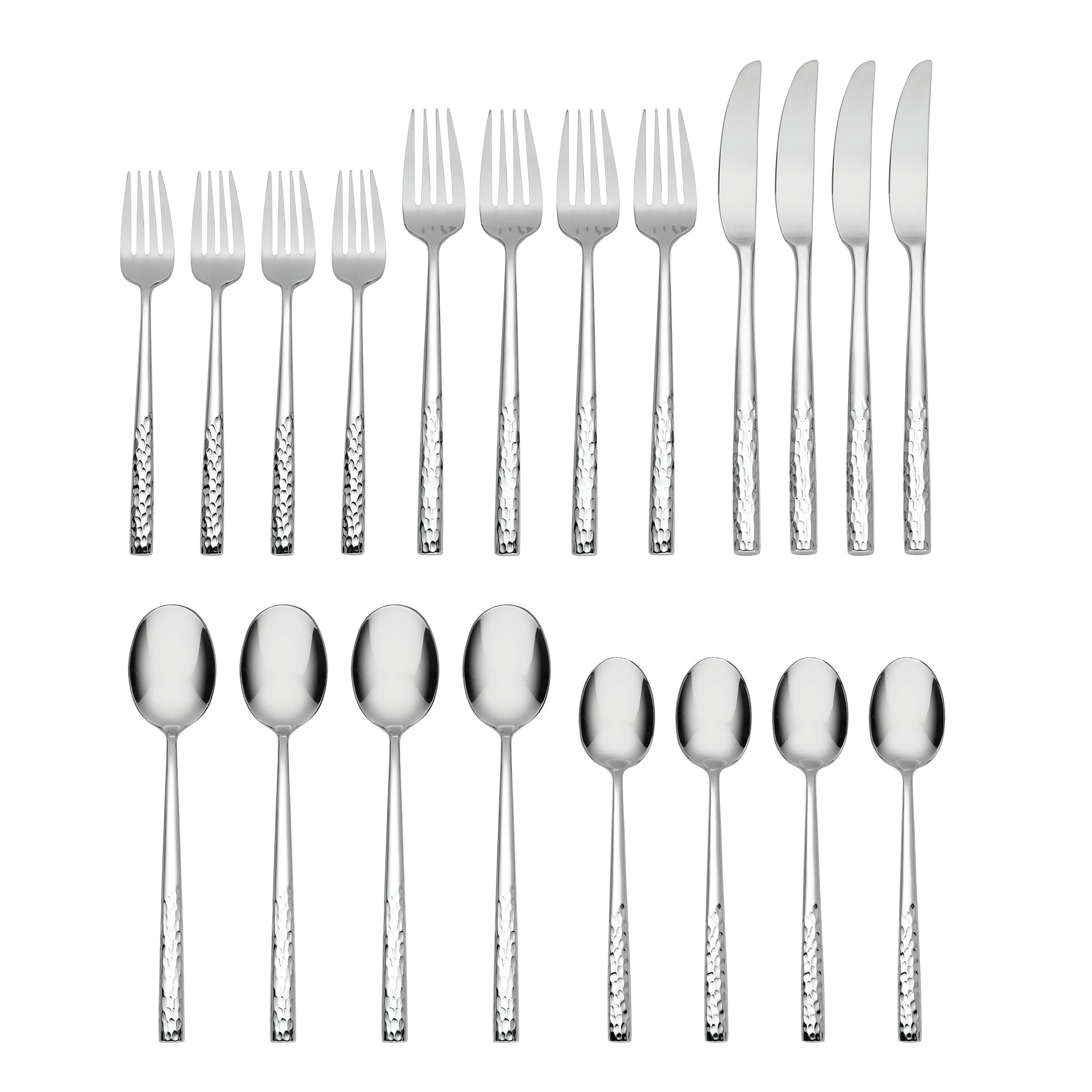 20-Piece Mezze Flatware Set - Stainless Steel Silverware Set for 4 - Elegant Dining Utensils for Home, Restaurant & Dinner Parties