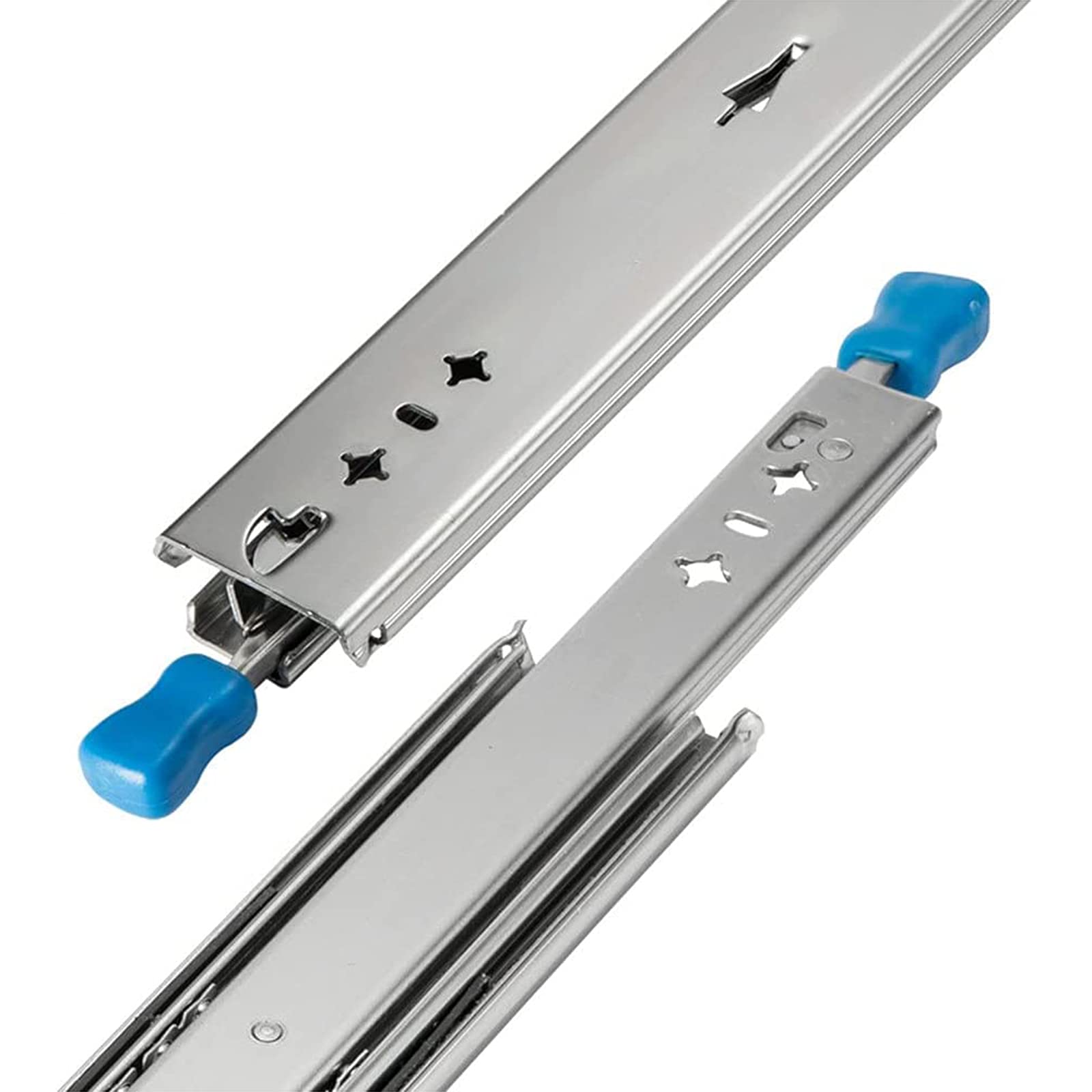 Heavy Duty Drawer Slides 300mm Ball Bearing Full Extension Side Mount Drawer Runners with Lock (1 Pair) - 120kg Load Capacity, 3 Folds, 30in/762mm - Perfect for Kitchen Cabinets, Office Furniture & Tool Storage Organization