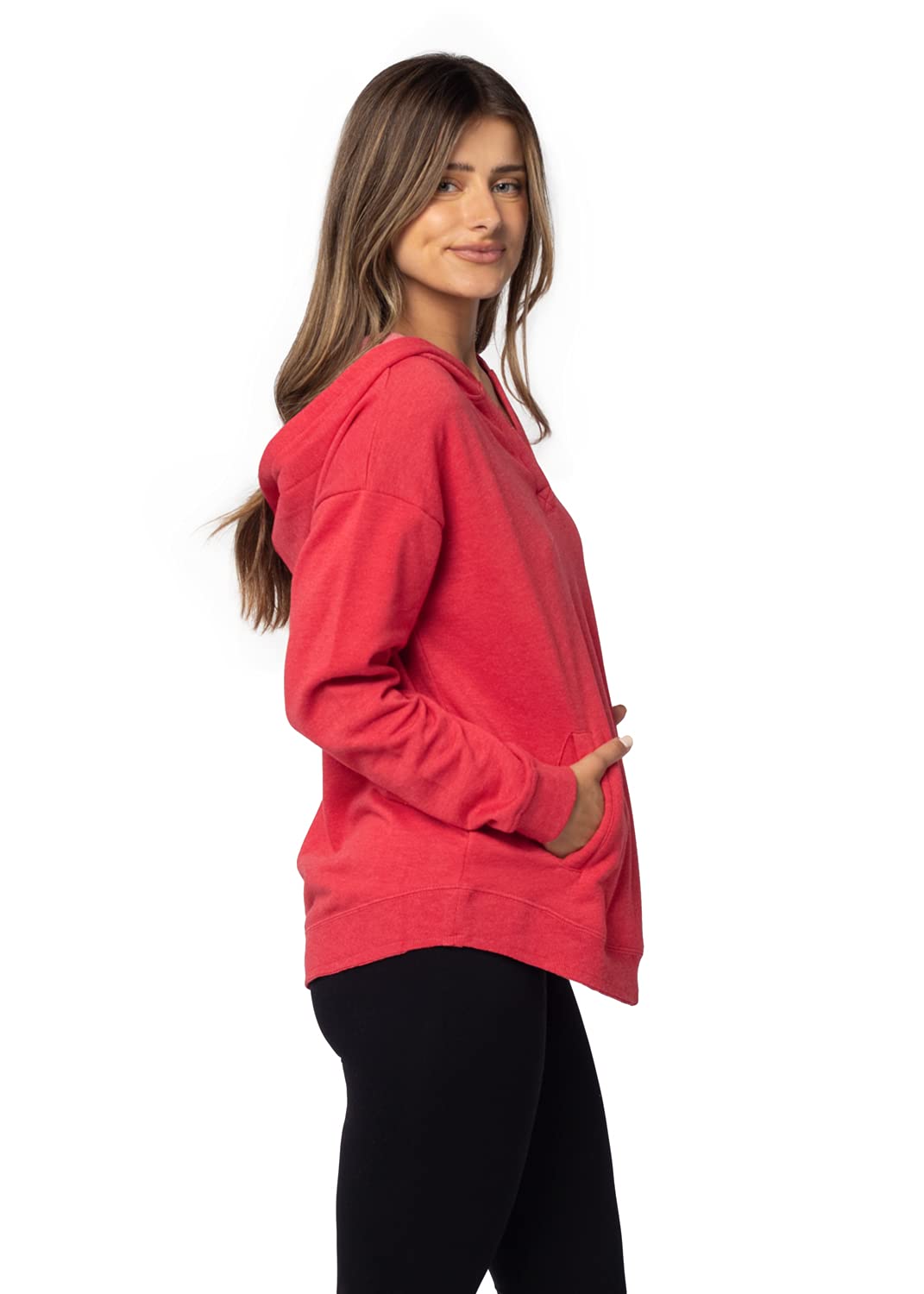 Chicka-D Women's Cozy Fleece Hoodie for Work from Home & Lounge | Soft Pullover Sweatshirt for Remote Work, Relaxing & Casual Wear