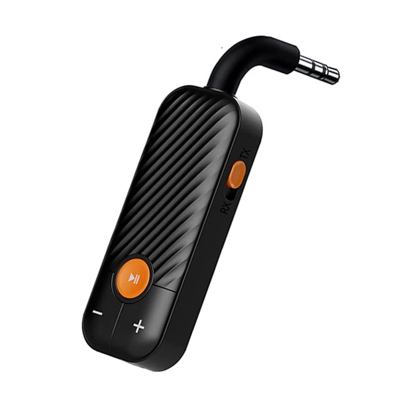 Bluetooth 5.2 Transmitter & Receiver 2-in-1 Wireless Audio Adapter with 3.5mm Aux - Compatible with TV, Car, Home Stereo & Headphones | Perfect for Hands-Free Calling, Music Streaming & Wireless Audio Conversion
