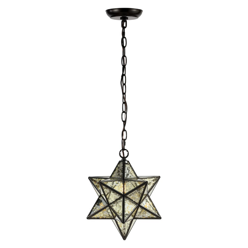 Stellaa 12-Pack Moravian Star LED Pendant Lights - Metal & Clear Glass Christmas Decor for Home, Church, and Holiday Party Decorations