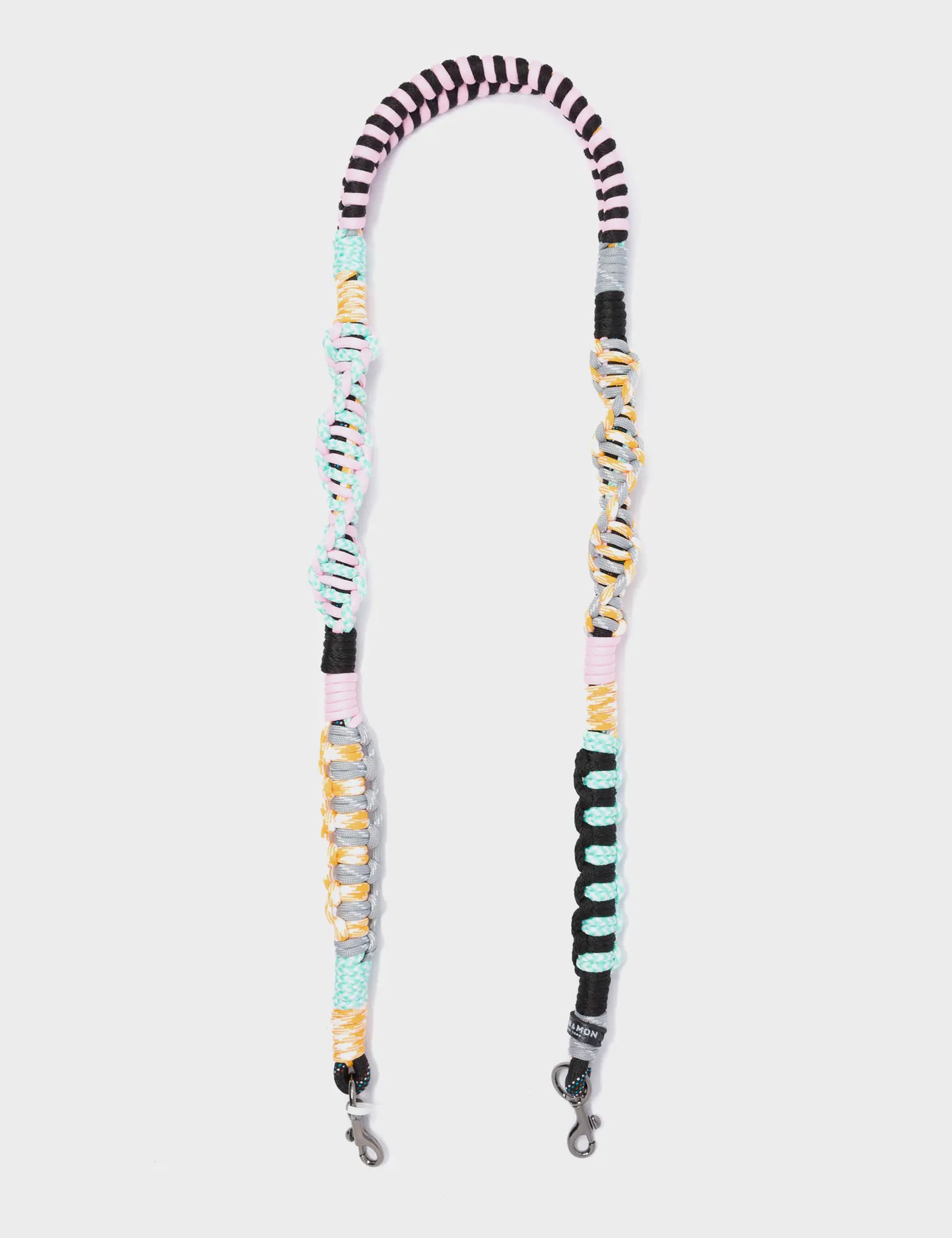 Detachable Shoulder Strap - Yellow, Mint & Gray Handwoven Paracord for Hiking, Travel & Outdoor Adventures