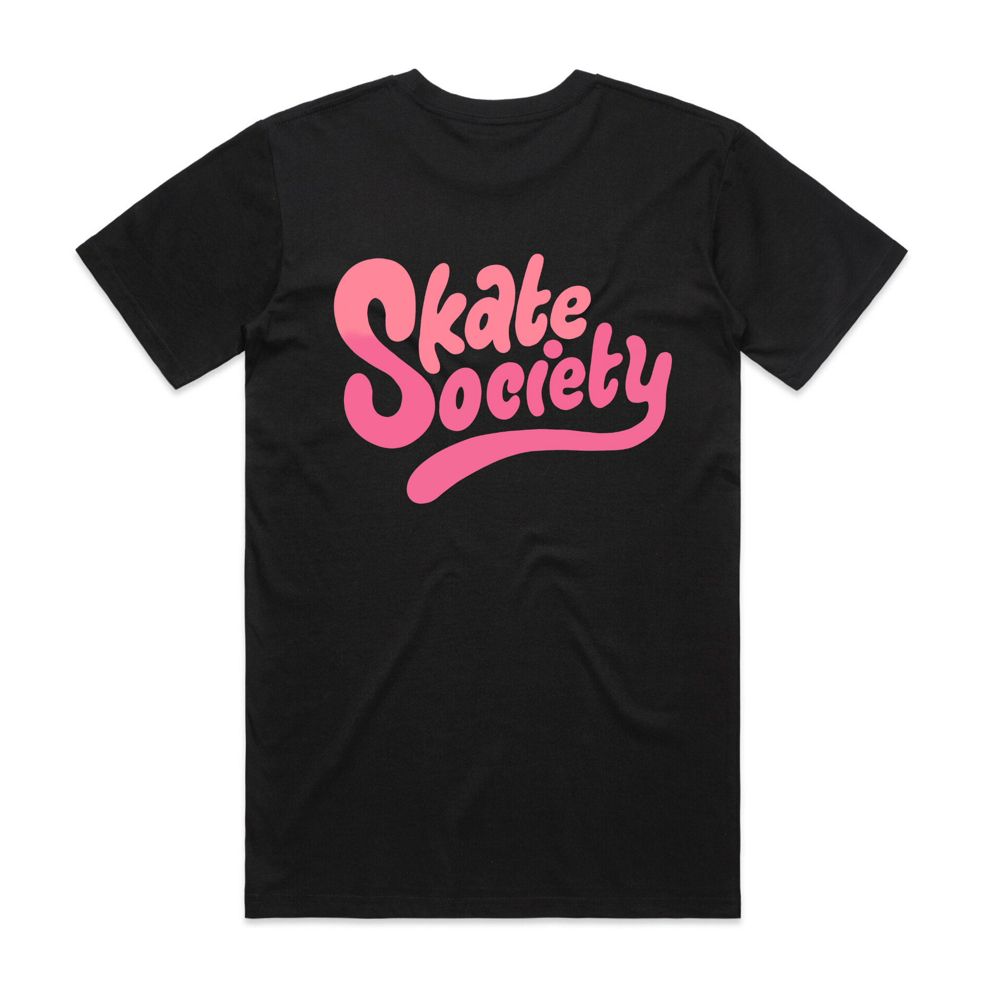 Skate Society Logo Men's Graphic T-Shirt - Black Cotton Tee for Skateboarding, Streetwear & Casual Outfits