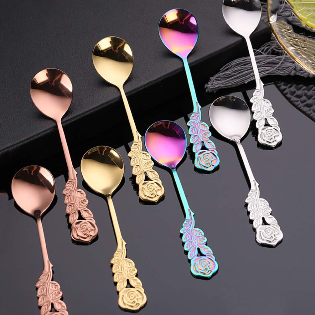 3-Piece Creative Stainless Steel Flatware Set - Dessert Spoon & Ice Cream Scoop for Home, Kitchen & Party Tableware | Perfect for Ice Cream, Desserts, Yogurt & More