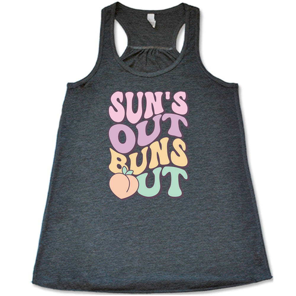 Funny Suns Out Buns Out T-Shirt - Trendy Summer Graphic Tee for Beach, Pool Party & Vacation Outfits