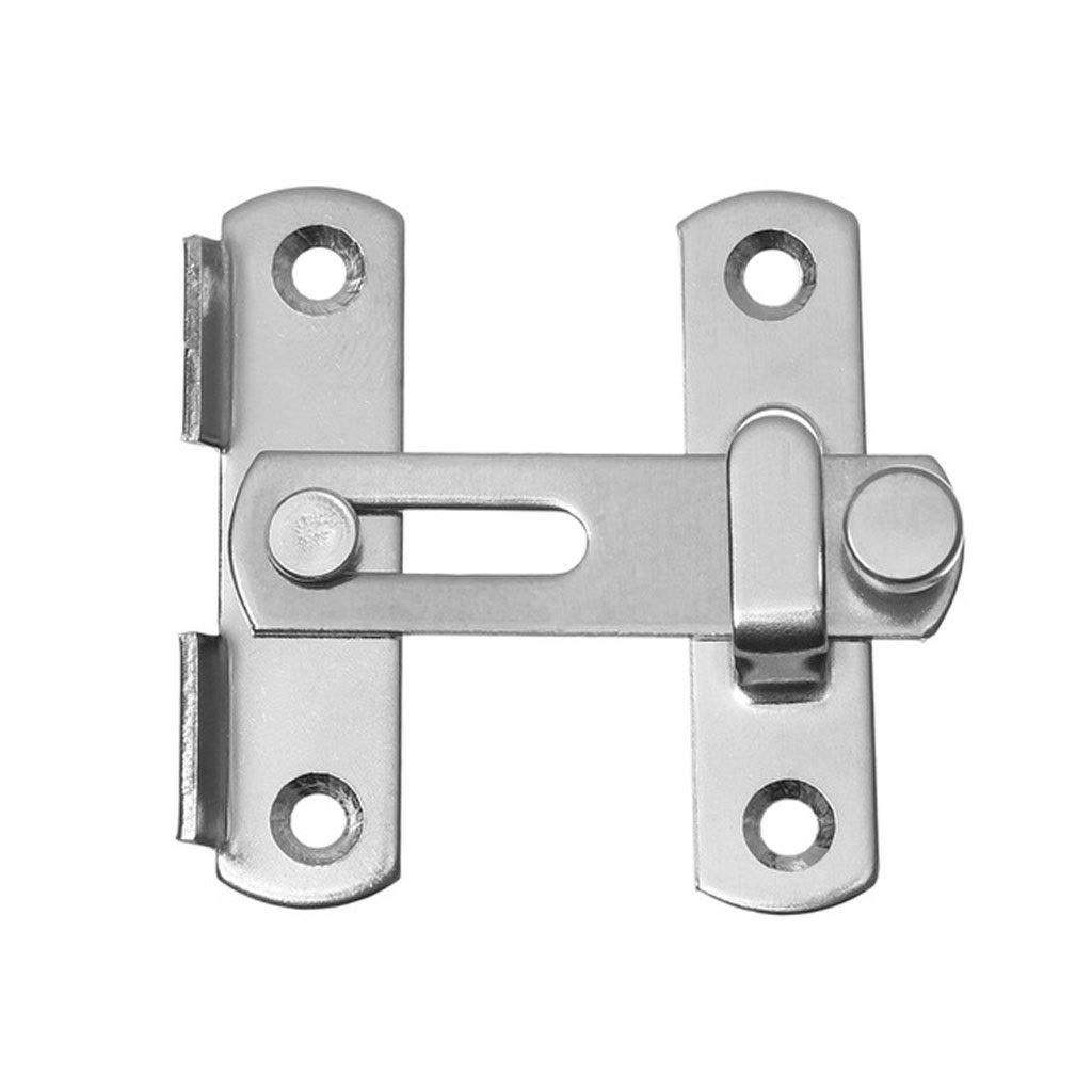 Stainless Steel Sliding Window & Door Lock Handle with Guard Latch Bolt - Home Safety Chain & Hinges Hardware for Enhanced Security (Color: Black) | Perfect for Apartments, Bedrooms, and Office Doors