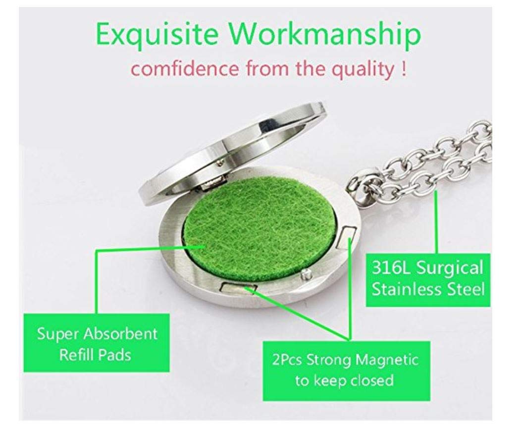 Aromatherapy Essential Oil Locket for Home & Travel