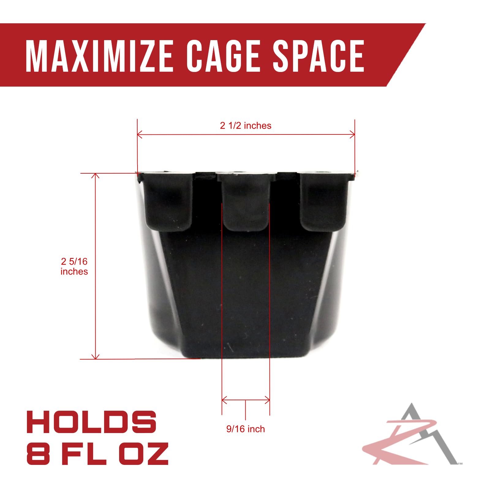 2-Pack Black Cage Cups for Poultry Feed & Water - Durable Bird Feeder for Chickens, Ducks, Hamsters & Small Pets - Perfect for Coops, Cages & Outdoor Aviaries