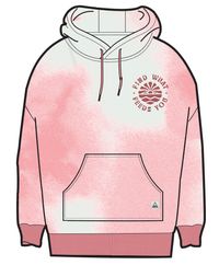 Printed Hoodie for Women | Tie Dye Shell Pink Sweatshirt | Casual Streetwear, Loungewear & Outdoor Activities