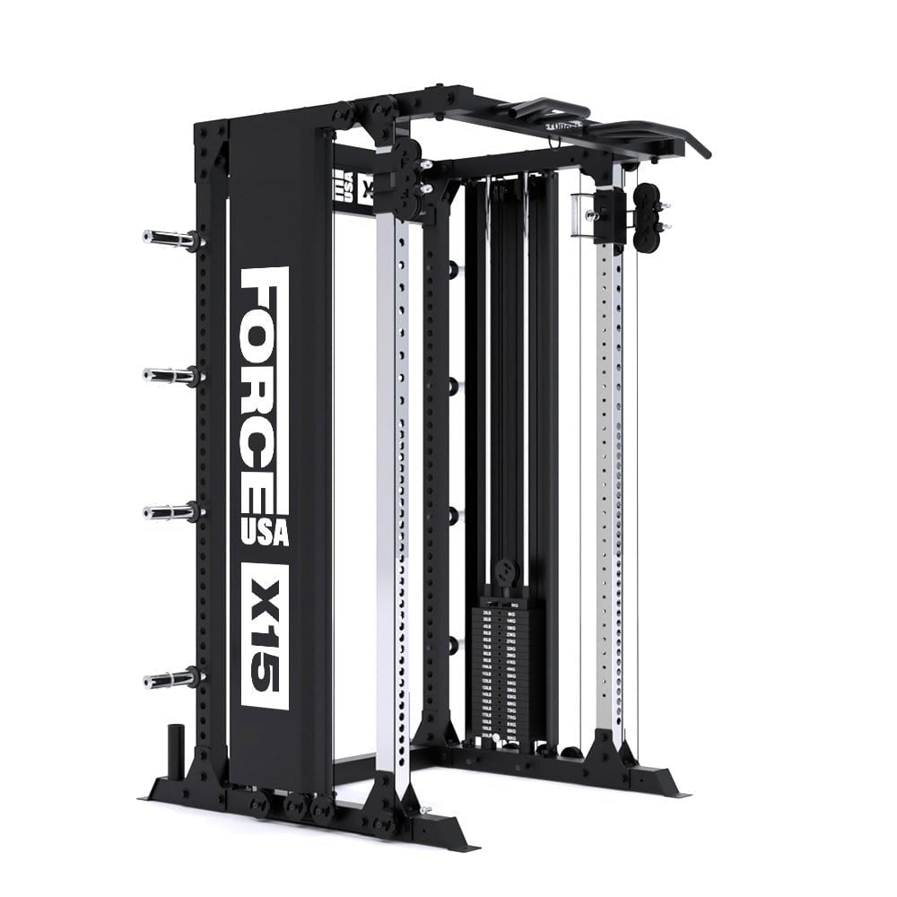 Force USA X15 All-In-One Home Gym Equipment - Strength Training & Full Body Workout Machine for Home Fitness, Weight Lifting & Muscle Building - Perfect for Small Spaces & Home Gym Setup