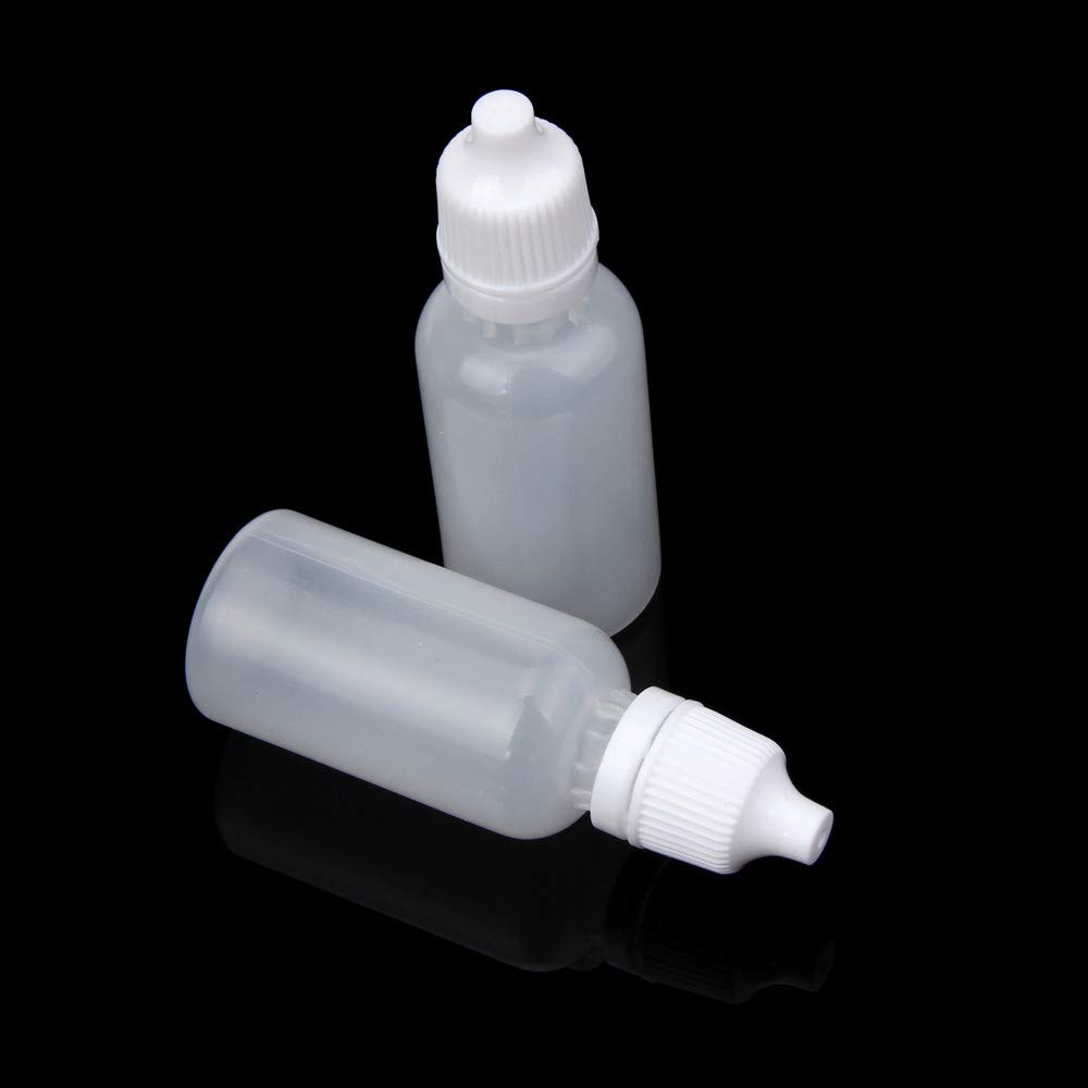 20ml Squeezable Empty Plastic Dropper Bottles (25/50/100PCS) - Travel-Sized Eye Dropper & Toiletries Containers for Essential Oils, Cosmetics & Skincare Products