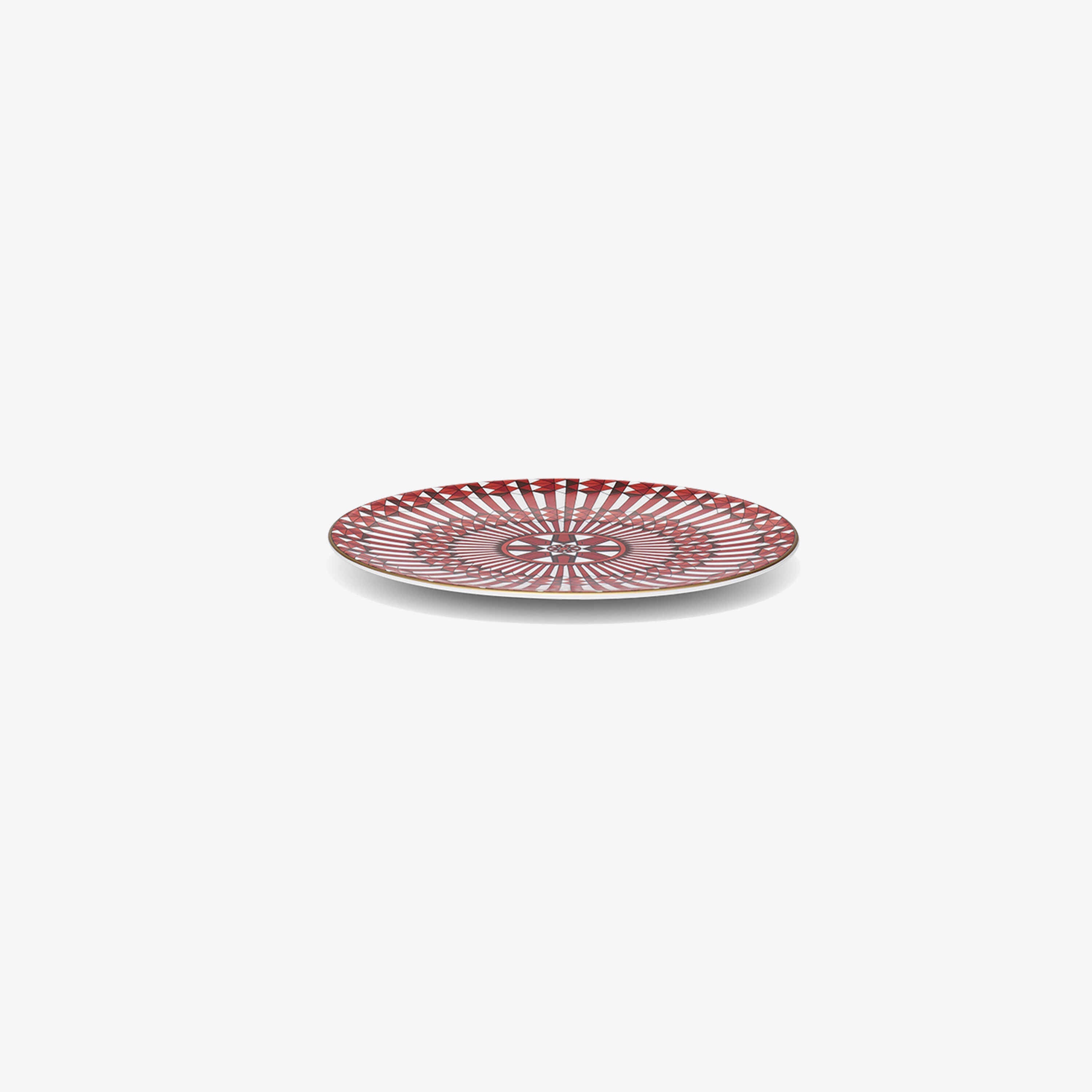 Arcadia Red Ceramic Bread Plate - Elegant Serving Dish for Bread, Cheese & Appetizers - Perfect for Dinner Parties, Brunch & Home Decor