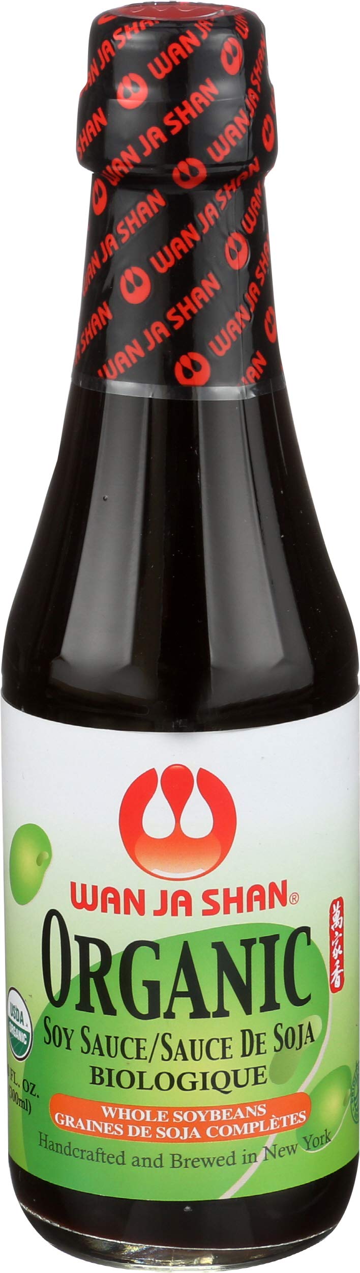 WAN JA SHAN Organic Soy Sauce - 10 Fl Oz Bottle | Non-GMO, Gluten-Free, All-Natural Seasoning for Asian Cooking, Stir Fry, Sushi & Marinades