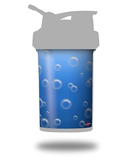 Skin Decal Wrap for Blender Bottle ProStak 22oz - Bubbles Blue Design | Compatible with Shaker Bottles (Bottle Not Included) | Perfect for Gym, Sports & Protein Mixing