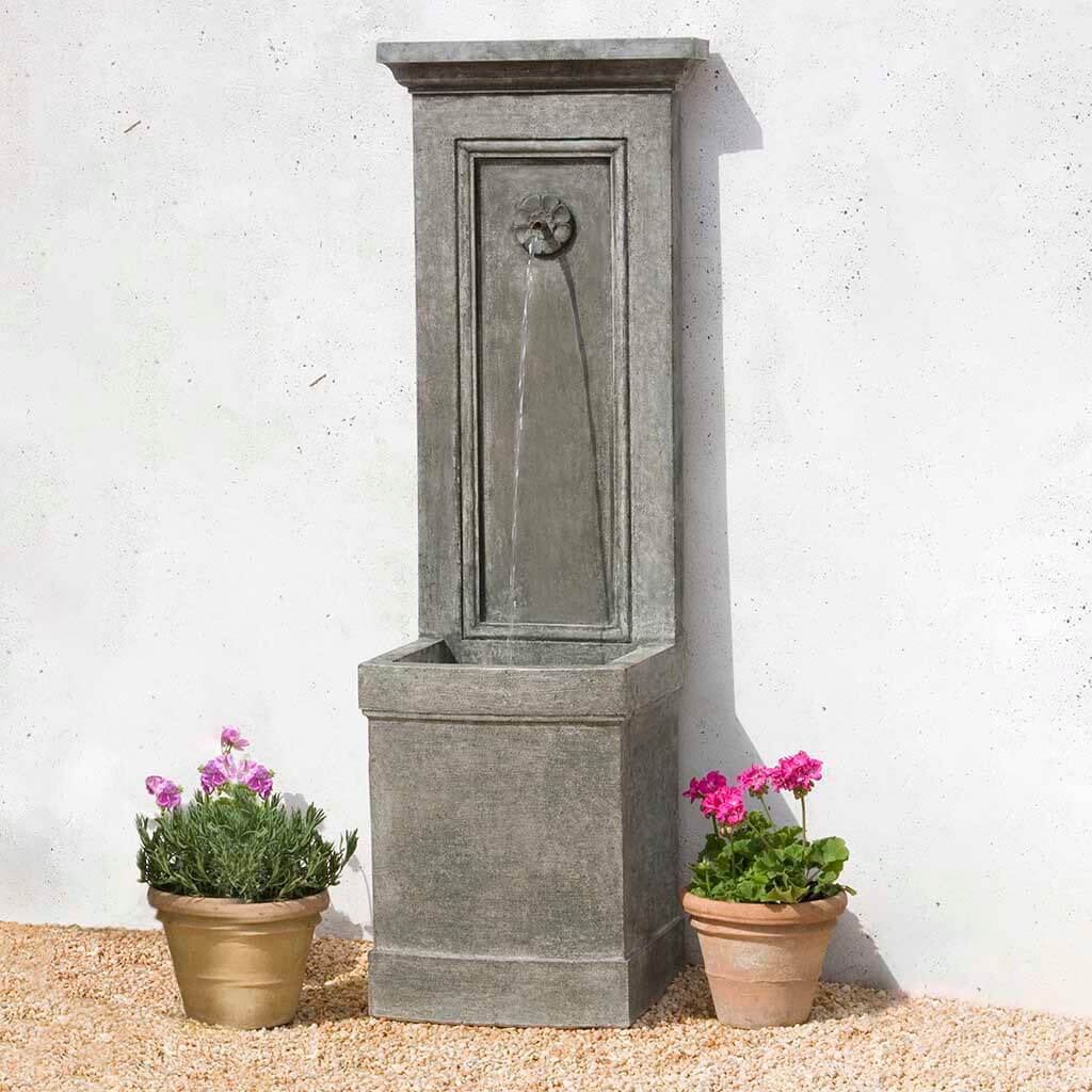 Campania International Auberge Wall Fountain - Outdoor Garden Water Feature for Patio, Yard & Landscape Decor | Relaxing Waterfall Sounds for Backyard Oasis