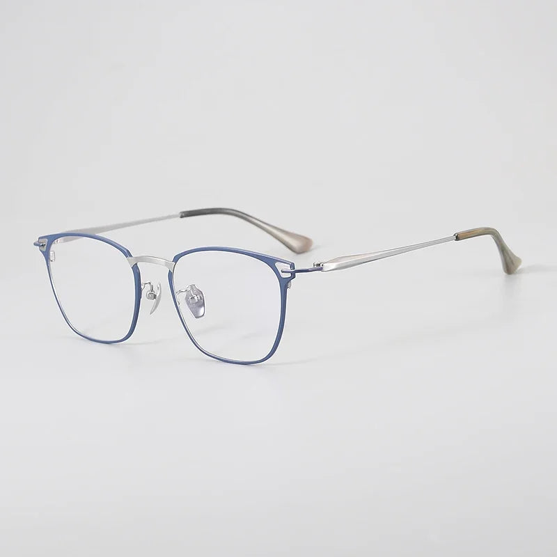 Aror Men's Full Rim Big Square Titanium Acetate Eyeglasses Frame 94481 - Lightweight & Durable for Work, Reading & Fashion