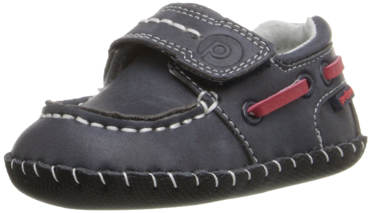pediped Originals Norm Boat Shoe for Infants - Soft Leather First Walkers | Perfect for Outdoor Play & Special Occasions