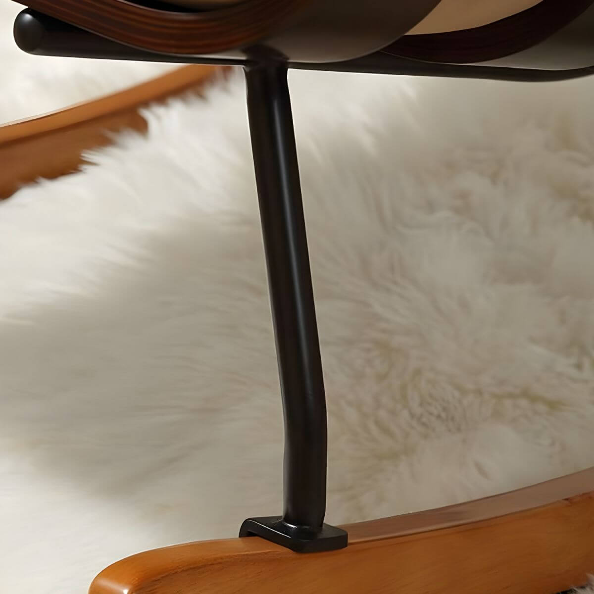 Modern Indoor Rocking Chair with Tufted Upholstery & Spindle Back - Perfect for Nursery, Living Room & Relaxation