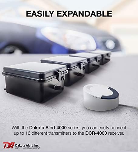 Dakota Alert 4000 Wireless Receiver & Chime Kit - Long Range Security Alarm System for Home, Garage, and Business Protection