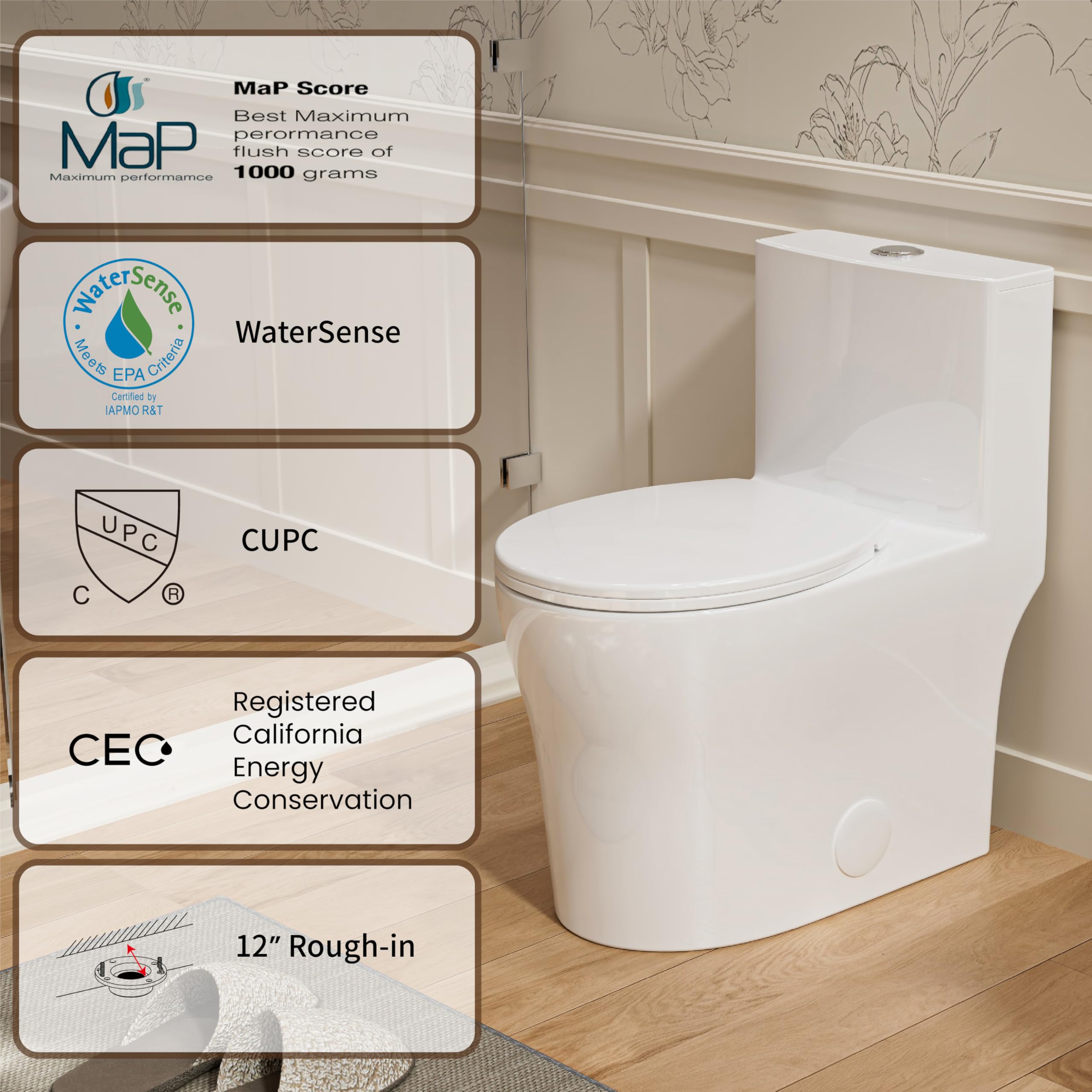 Casta Diva Compact One Piece Toilet for Small Bathrooms - 12