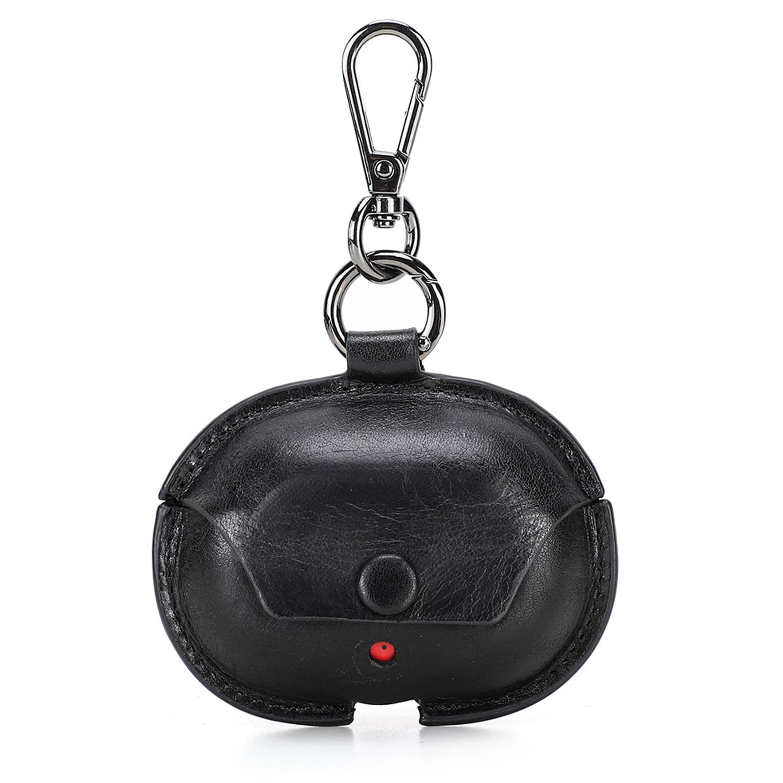 Premium Genuine Leather Case for Beats Studio Buds - Protective Cover with Secure Fit - Black (Ideal for Gym, Travel & Daily Use)