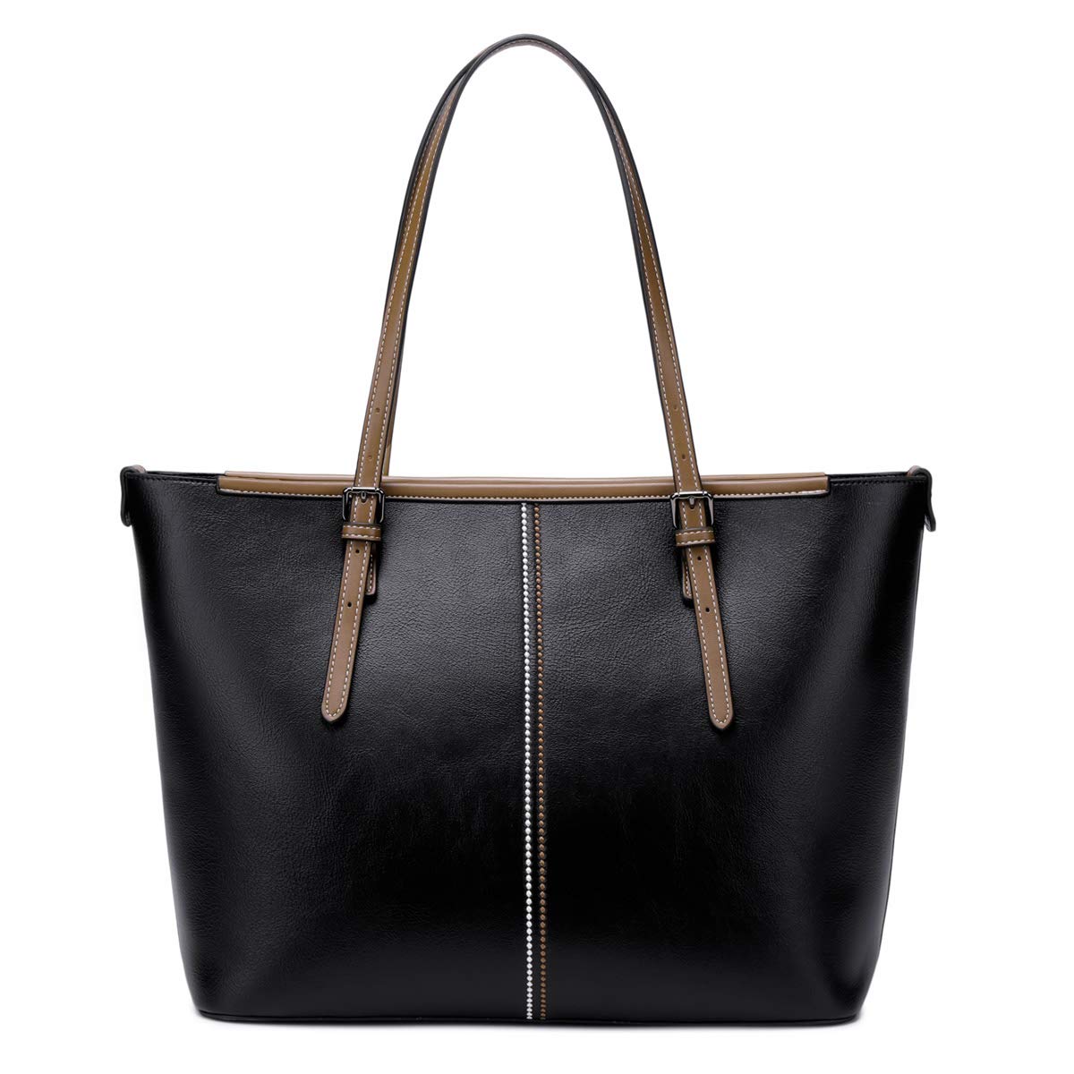 Stylish Women's Leather Laptop Tote Bag - 15.6 Inch Professional Office Work Bag with Spacious Compartment, Perfect for Business Women & Commuters | Great for Work, Travel & Daily Use