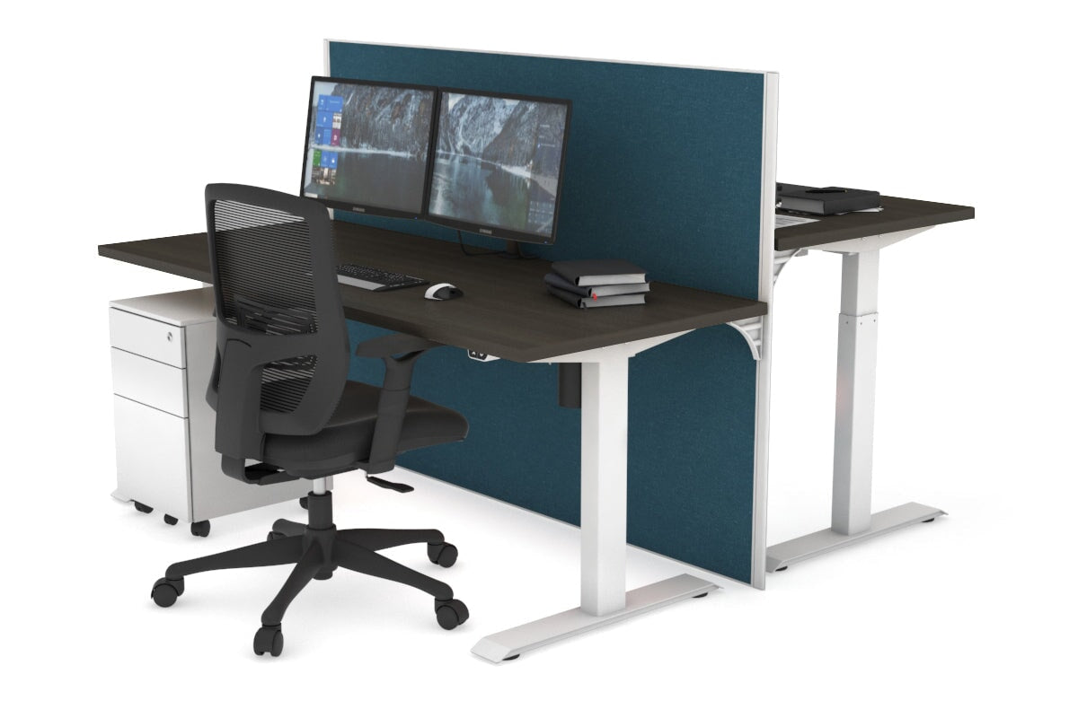 Just Right Height Adjustable 2 Person Workbench [47.2'' x 27.6''] - Perfect for Garage, Workshop & Office Collaboration