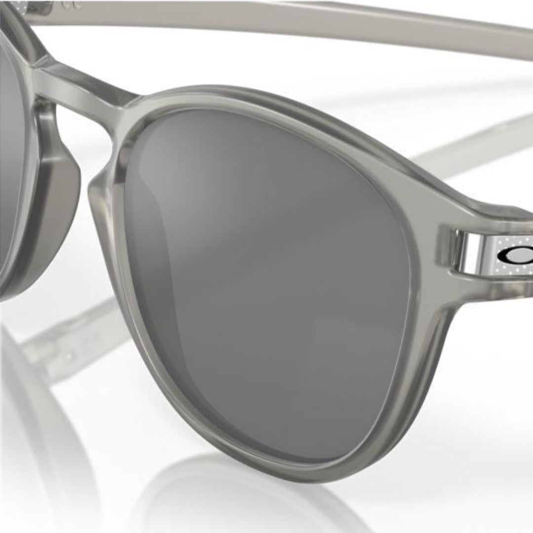 Oakley Latch Sunglasses Matte Grey Ink with Prizm Black Lenses - Low Bridge Fit for Asian Faces (Model 0OO9349 934941) - Perfect for Running, Cycling & Outdoor Sports