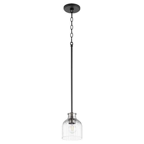 Monarch Collection Black Transitional One Light Pendant 310-6965 - Perfect for Dining Room, Kitchen Island, or Entryway Lighting