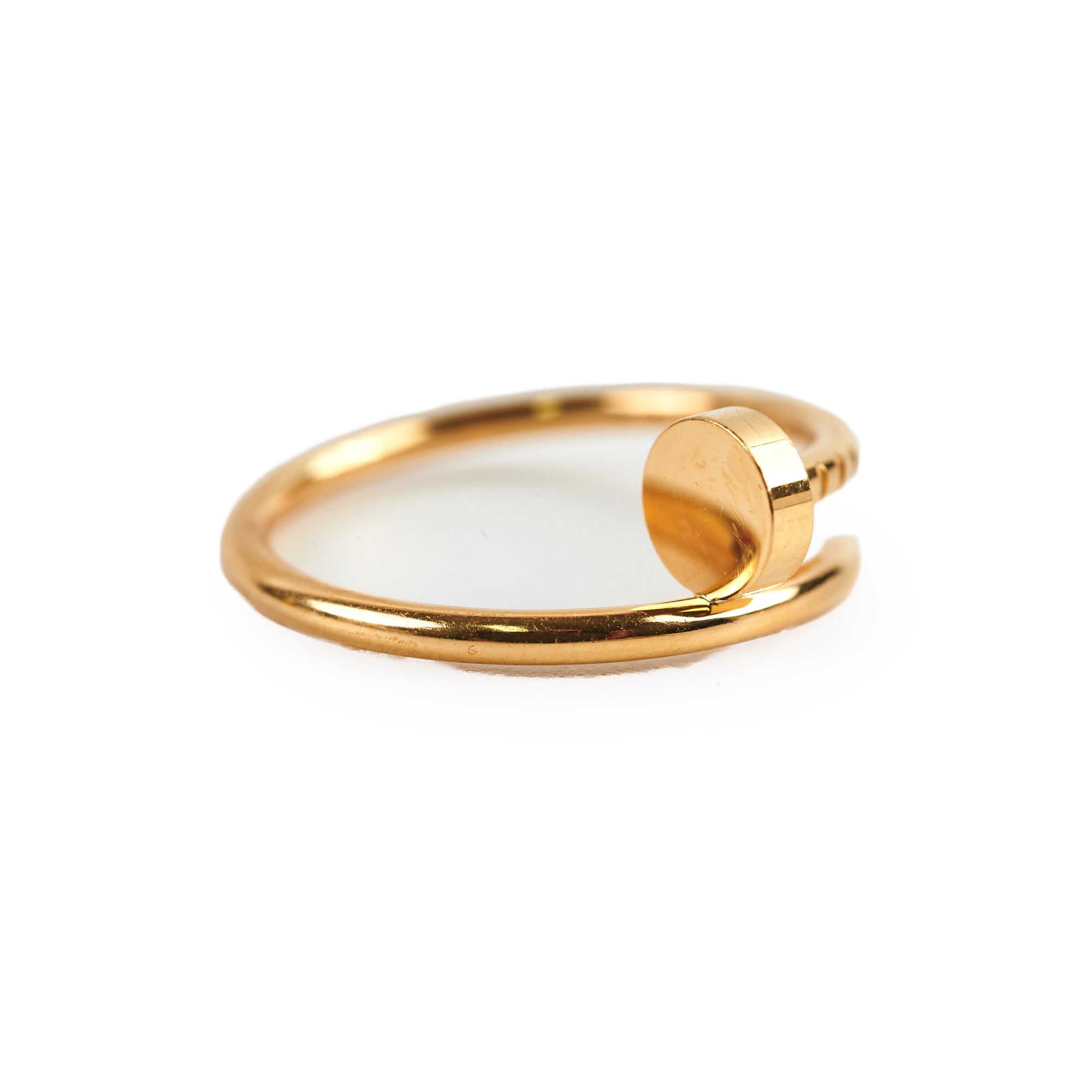 Cartier Small Juste Un Clou JUC Ring Size 56 - 18K Rose Gold Nail Bracelet Ring for Women - Perfect for Everyday Wear, Date Nights & Special Occasions