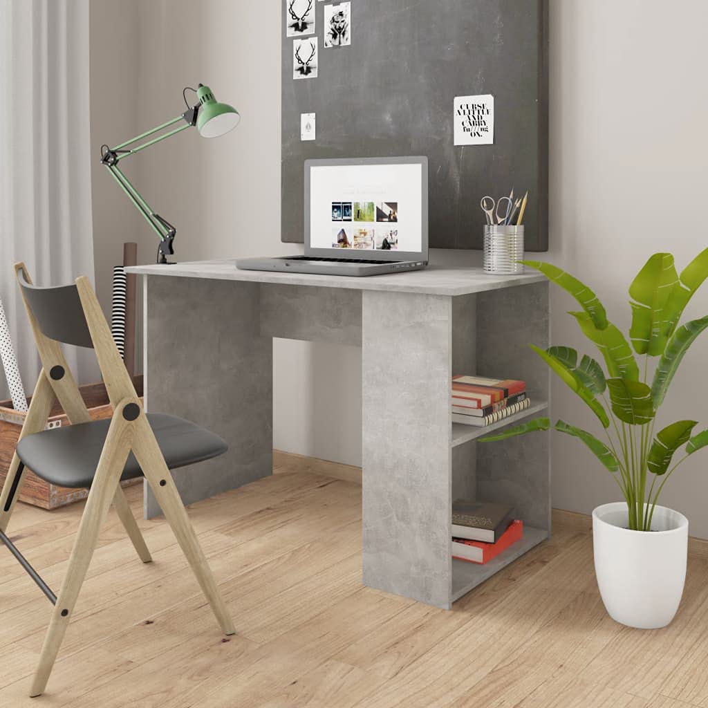 Modern Concrete Gray Office Desk 43.3