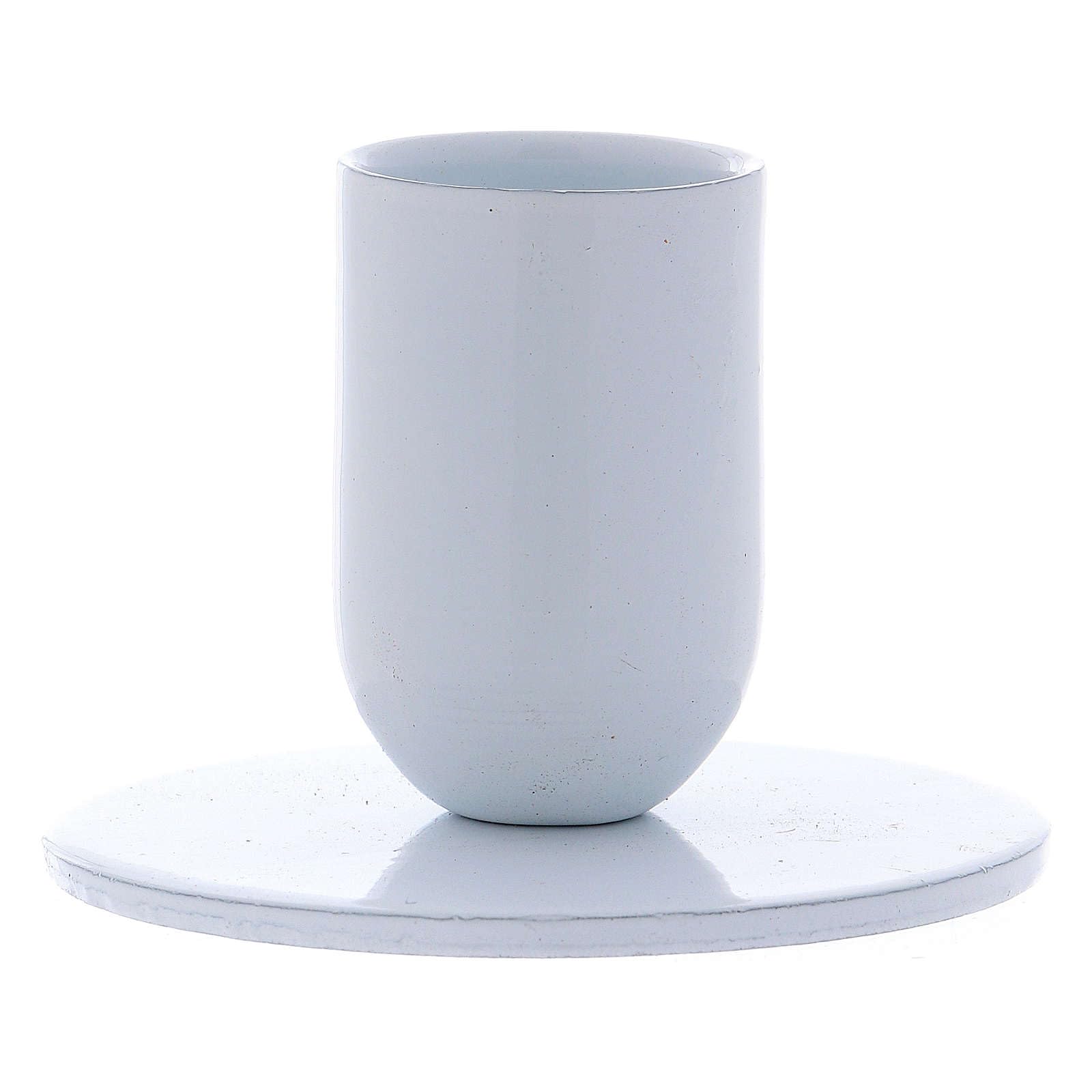 White Iron Candle Holder - 2 cm Diameter - Elegant Home Decor for Dining Tables, Weddings & Romantic Ambiance