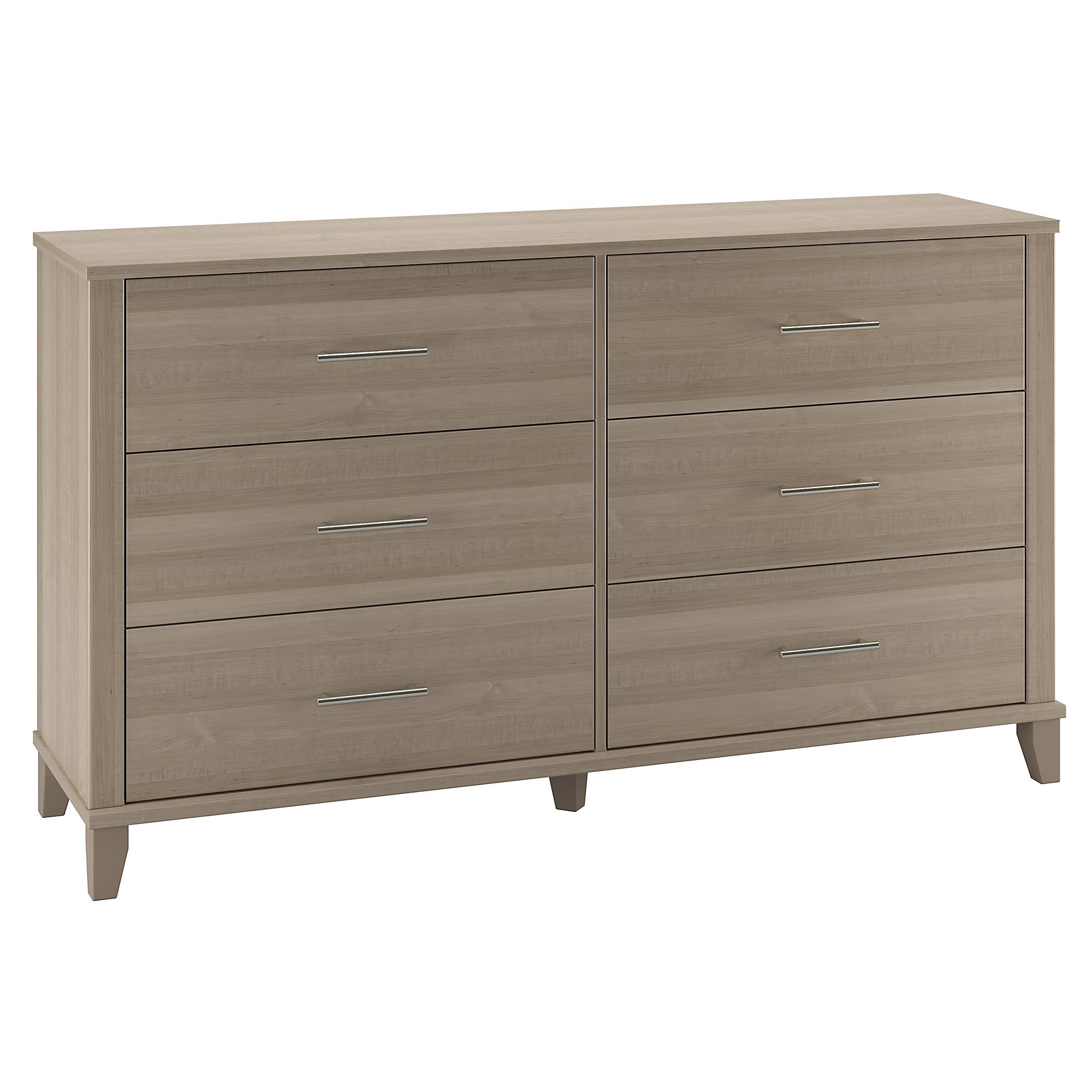 Bush Furniture Somerset Gray 6-Drawer Dresser for Bedroom - Stylish Storage Solution for Clothes, Accessories & Bedroom Organization - Perfect for Master Bedroom, Guest Room & Dorm Decor