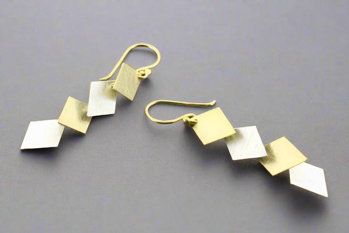 Diamond Drop Earrings for Women - 14K Gold & Sterling Silver Dangle Earrings - Perfect for Weddings, Parties & Special Occasions