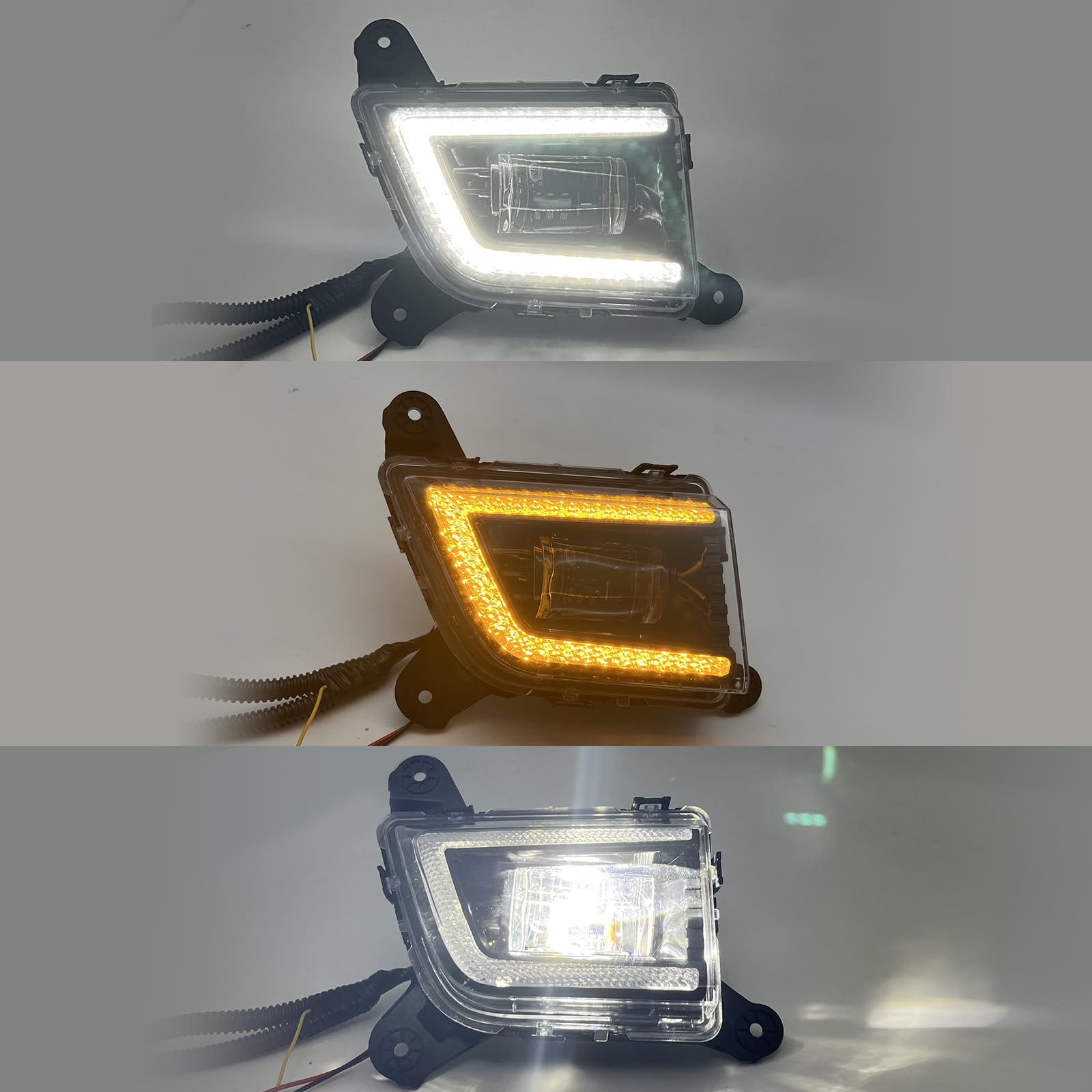 LED & DRL Fog Lights Compatible with 2019-2022 Chevy Silverado 1500 - Pair of Fog Lamps with Turn Signal, Switch & Wiring Kit (Clear Lens) - Upgrade Your Truck Lighting for Night Driving & Off-Road Adventures