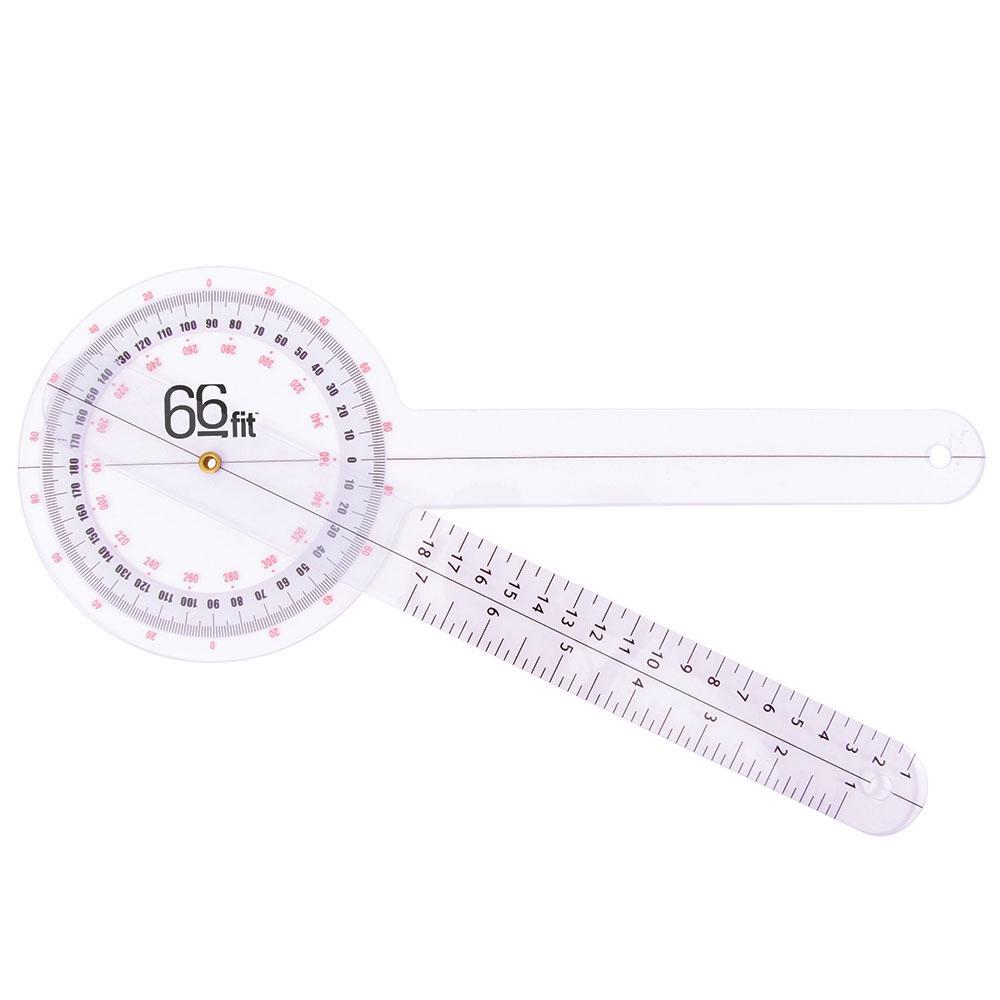 66fit Goniometer - 12 Inch Plastic Angle Measurement Tool for Physical Therapy, Fitness Training & Medical Use