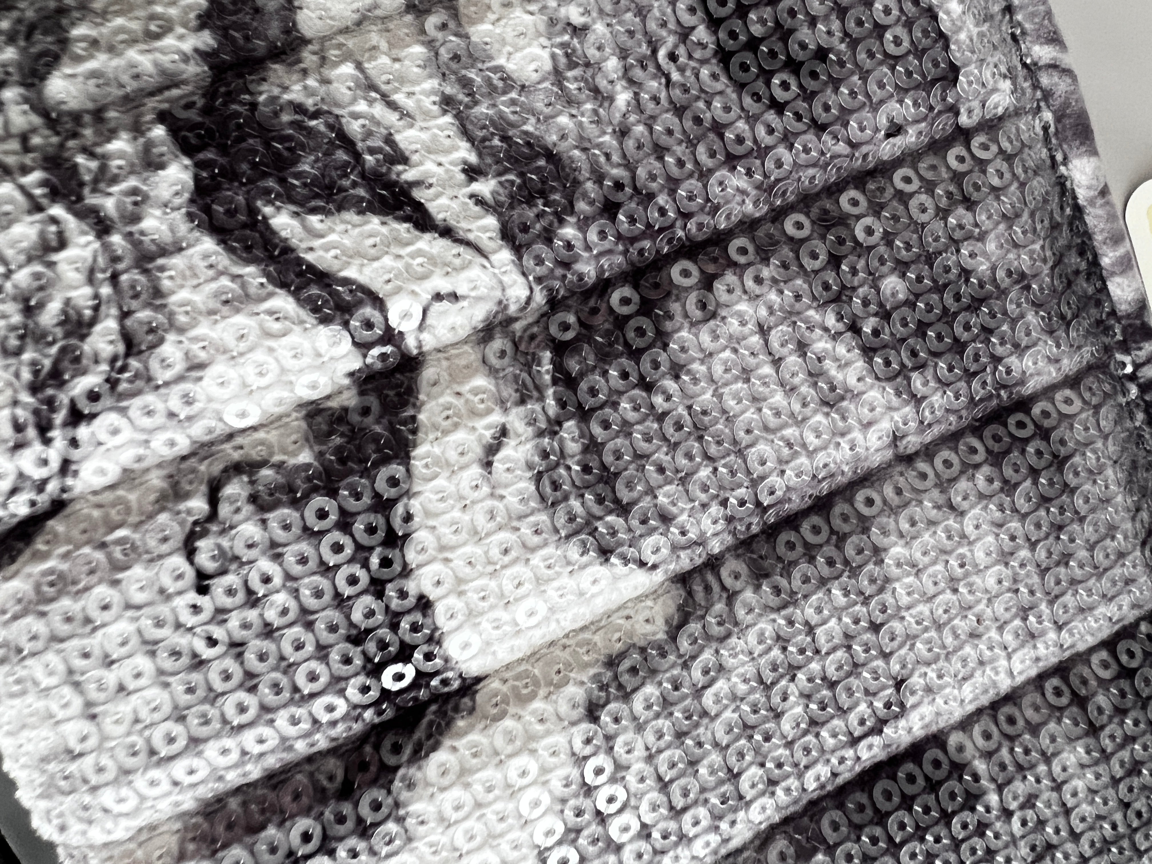 Fendi Marble Print Sequin Magnetic Buckle Baguette Bag - Stylish Clutch for Evening Parties, Weddings & Special Occasions