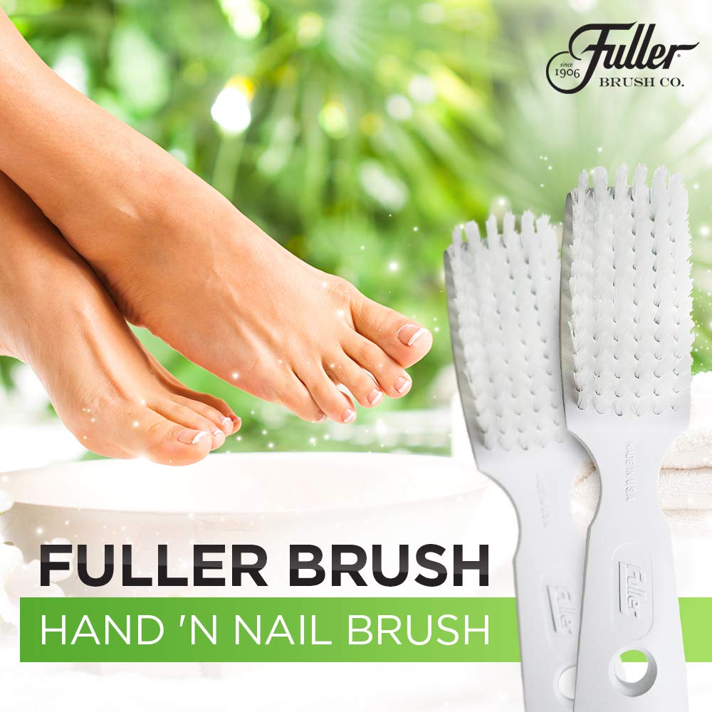 Fuller Brush Hand 'N Nail Brush – Durable Odor-Resistant Nail Cleaner for Fingernails & Toenails – Perfect for Daily Grooming, Cuticle Care & Hand Cleaning (2 Pack) – Ideal for Home, Travel & Salon Use