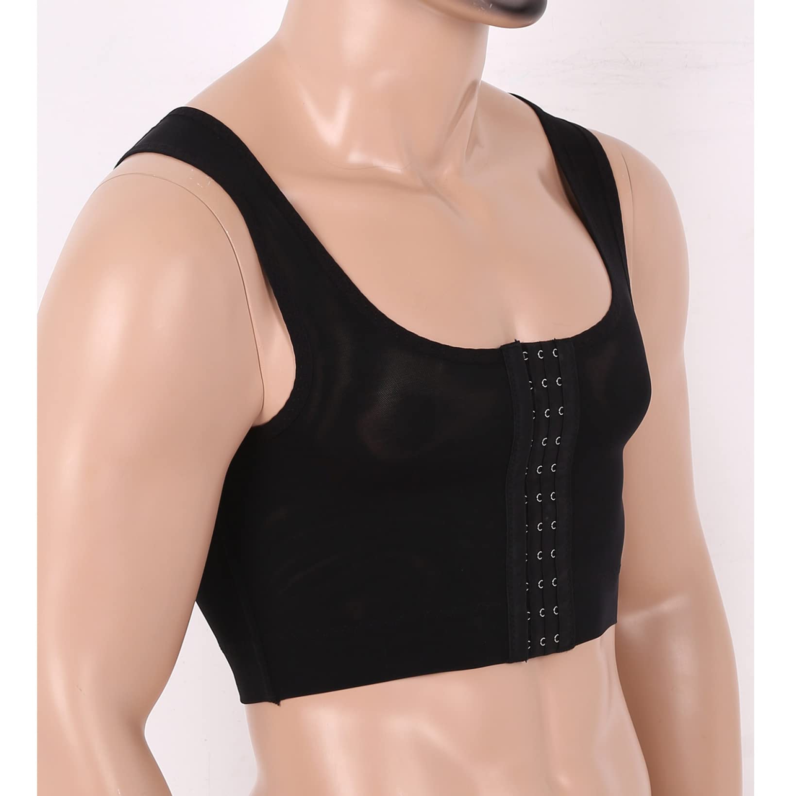 EBRICON Men's Body Shaper Compression Shirt - Slimming Vest for Chest & Tummy Control - Ideal for Gym, Workout & Everyday Wear