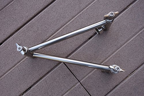 Double Locking Brass Shower Extension Arm in Brushed Nickel Finish - Adjustable Shower Head Mount for Bathroom Renovation & Spa-Like Experience