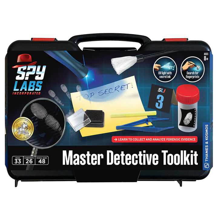Spy Labs Master Detective Toolkit - Kids Spy Gear Set for Secret Missions & Detective Games - Perfect for Birthday Gifts & STEM Learning Activities