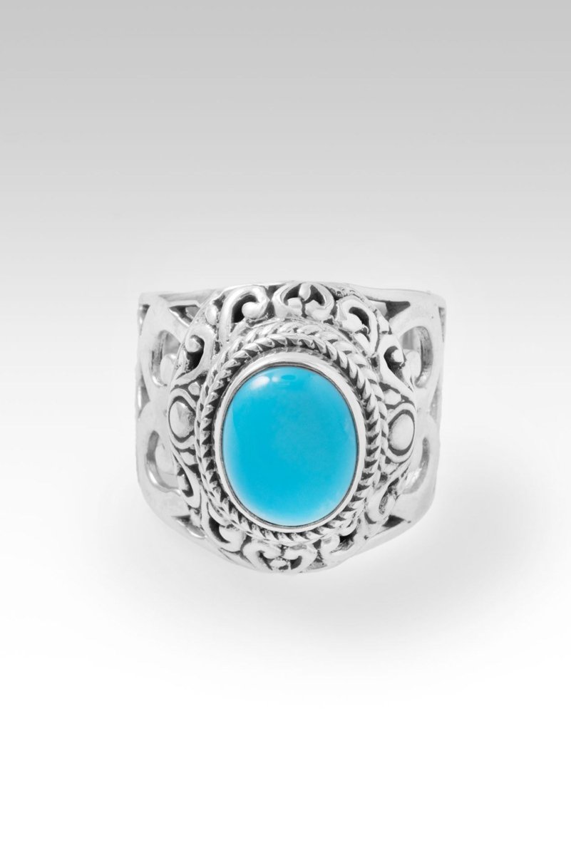 Embrace Change Ring™ in Sleeping Beauty Turquoise - Elegant Adjustable Silver Ring for Women, Perfect for Gifts, Meditation & Spiritual Healing