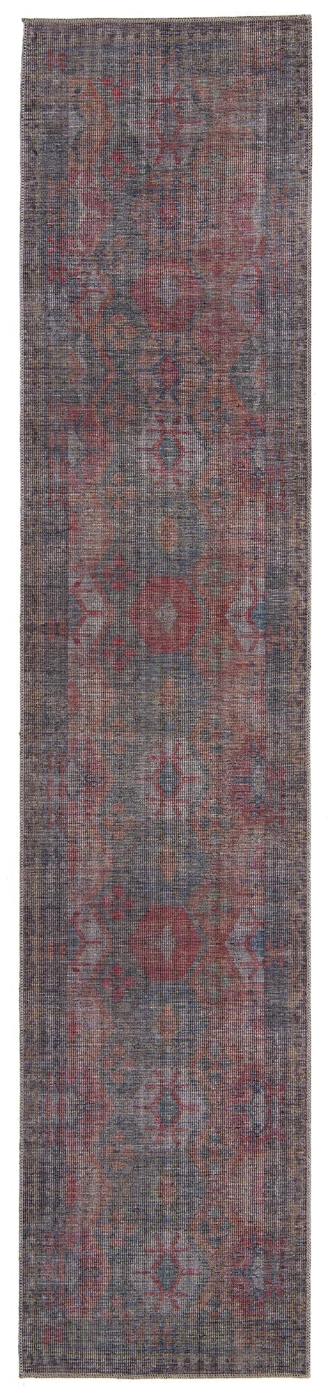 Sisu Collection Washable 12ft Runner Rug - Blue Flatweave Indoor/Outdoor Rug for Hallways, Entryways & High Traffic Areas | Durable & Easy to Clean Home Decor