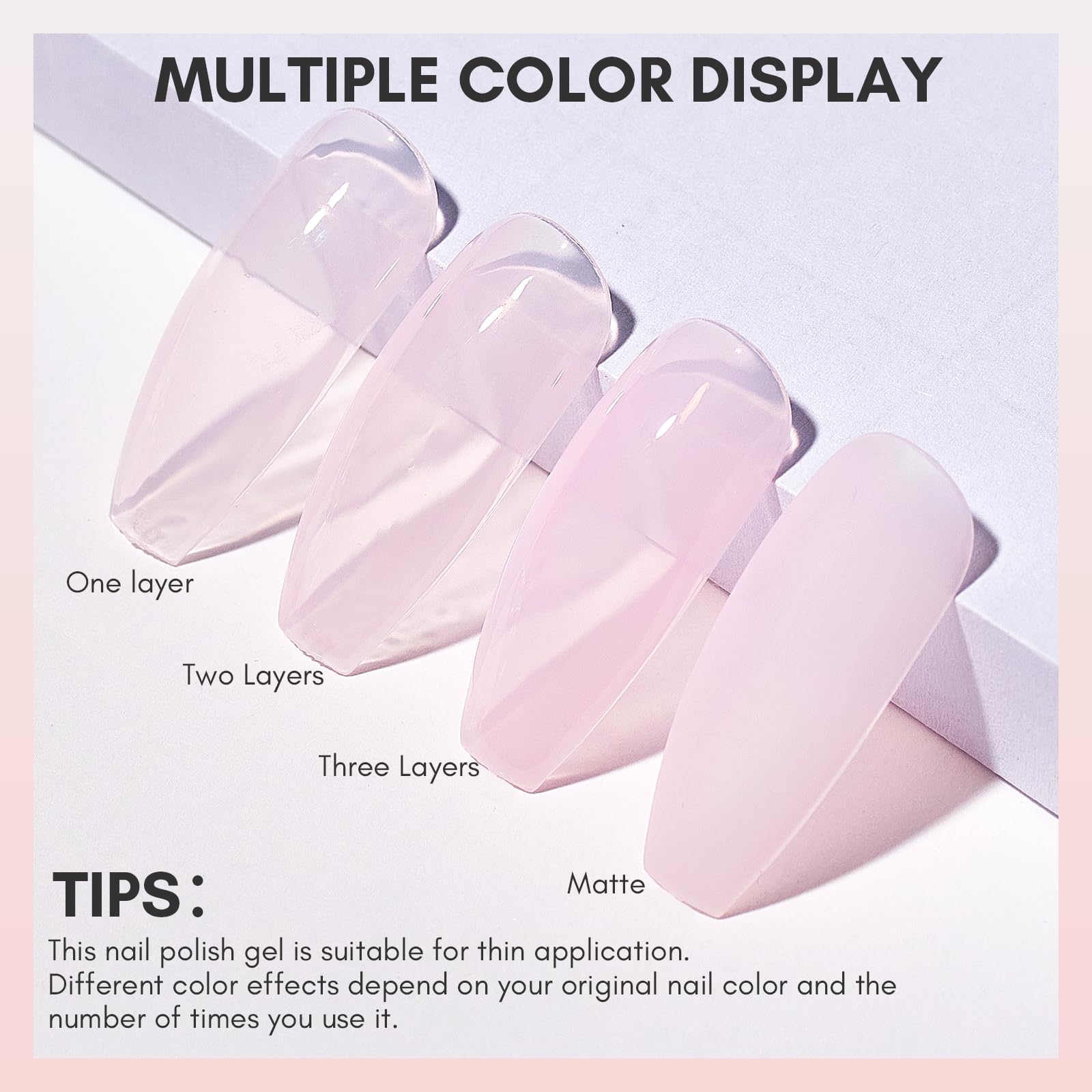 Makartt Ballerina Pink Rubber Base Gel - Long Lasting UV Nail Polish for Salon & Home Manicure