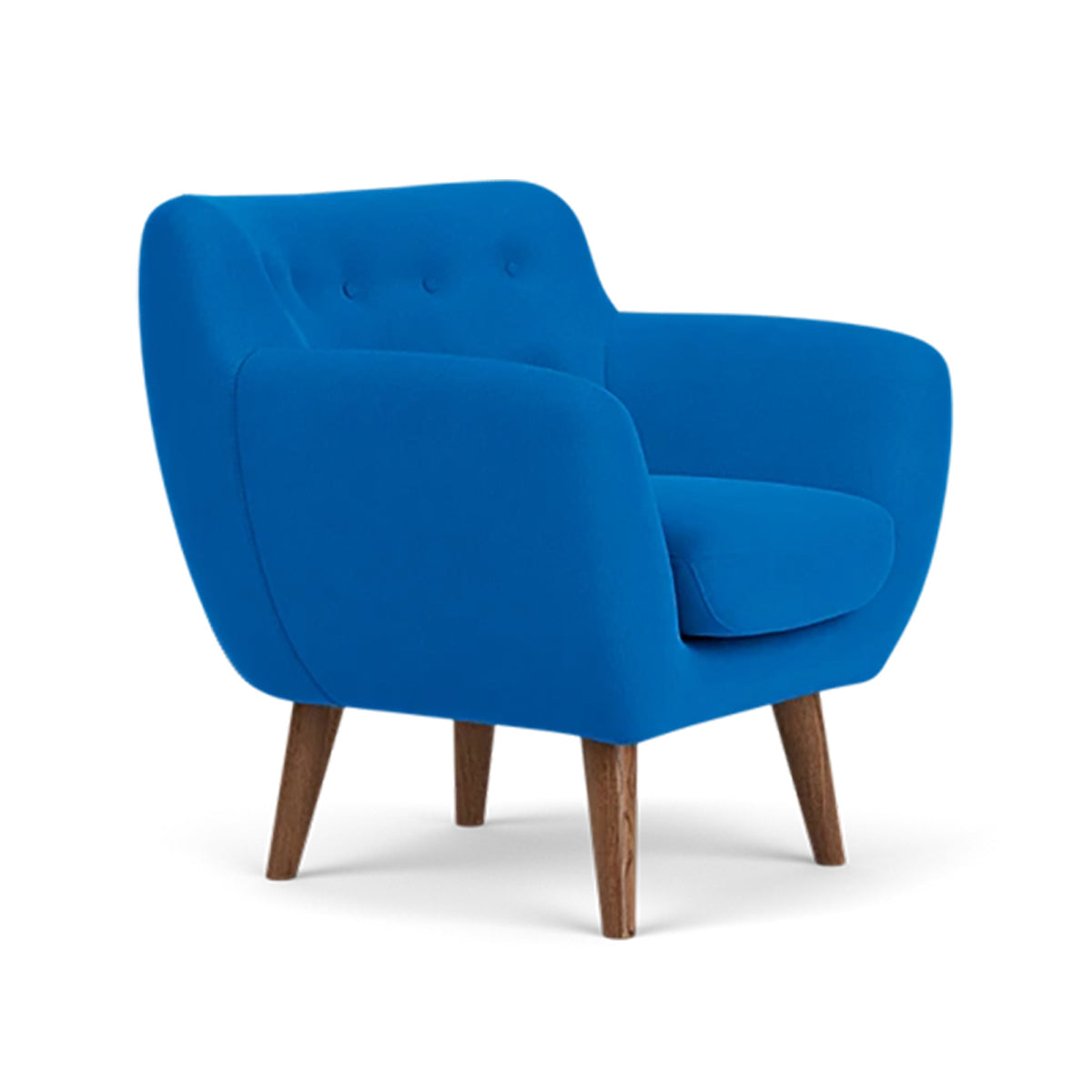 Anne Fabric Armchair - Modern Upholstered Accent Chair for Living Room, Bedroom & Office - Comfortable Lounge Chair with Sturdy Wooden Legs (Perfect for Reading, Relaxing & Home Decor)